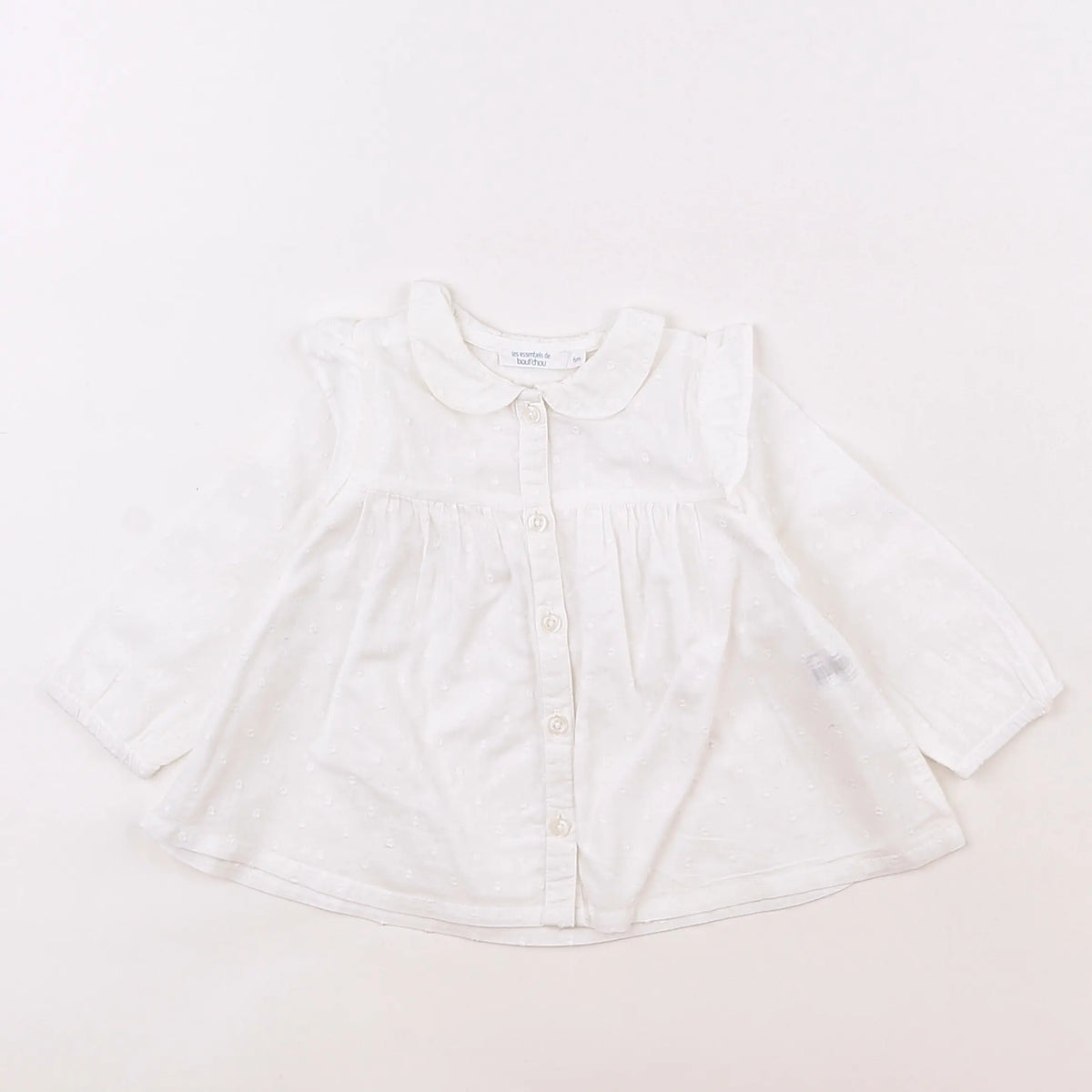Boutchou - blouse blanc - 6 mois