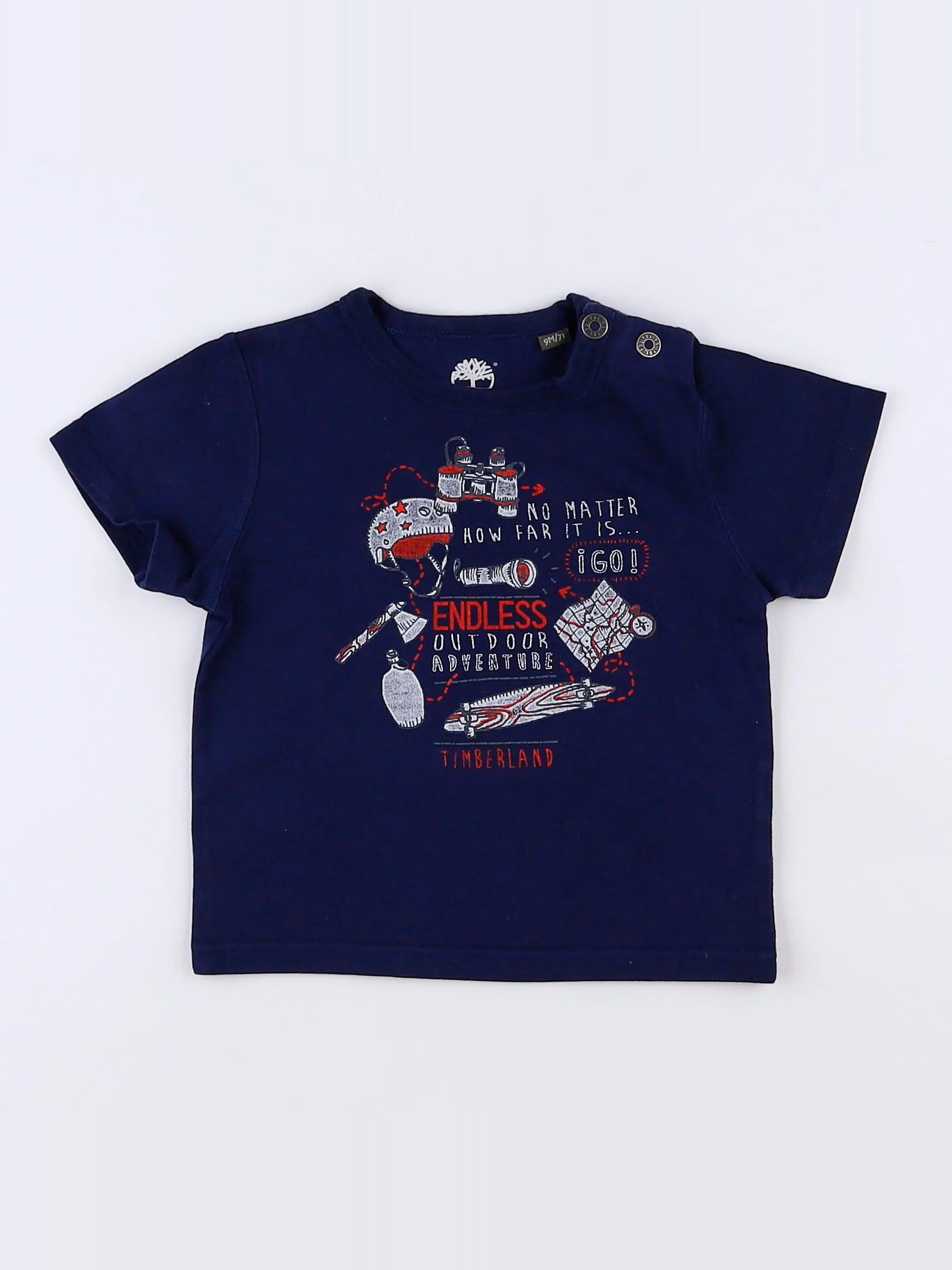 Timberland - tee-shirt bleu - 9 mois