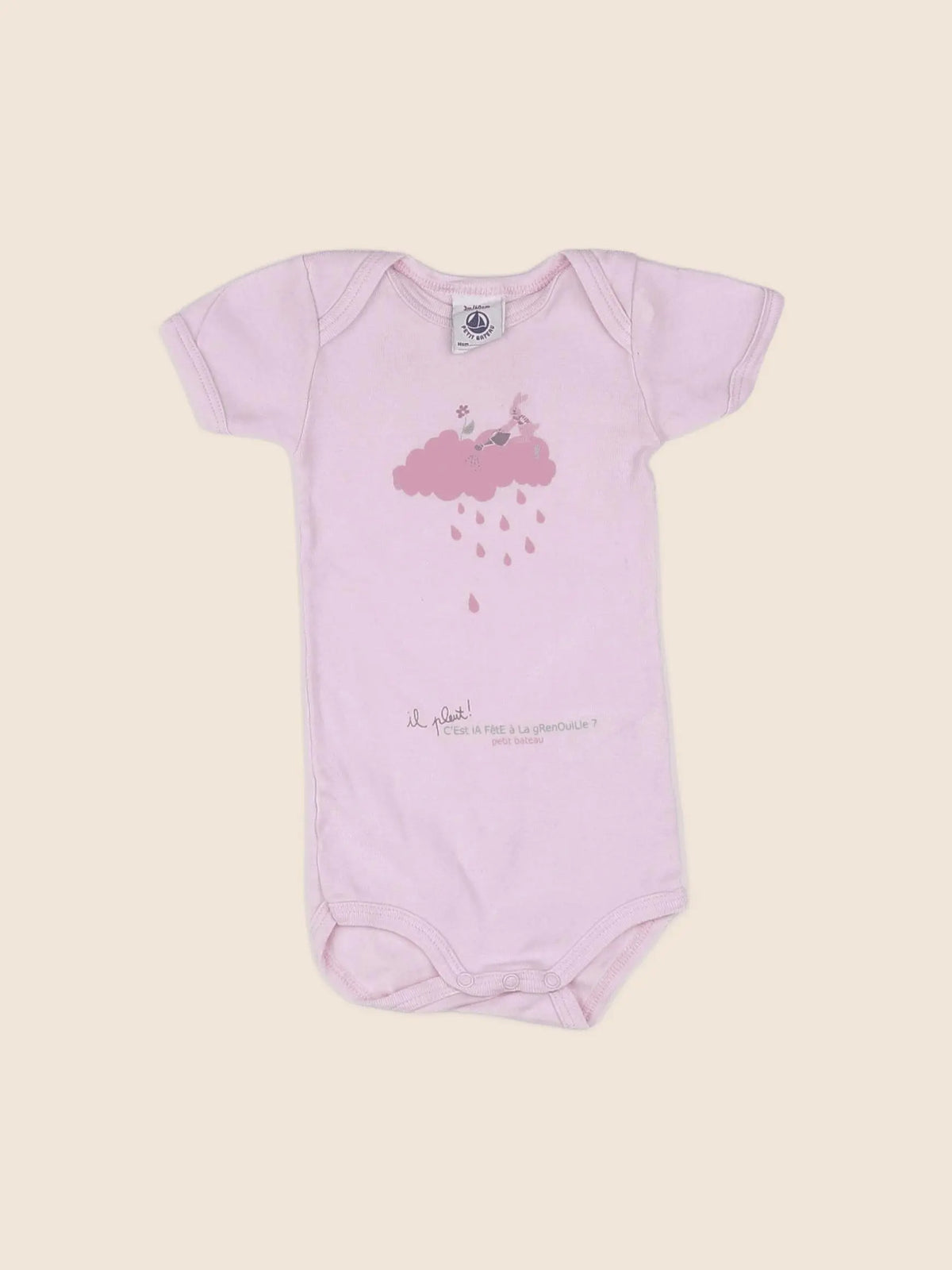 Petit Bateau - body rose - 3 mois