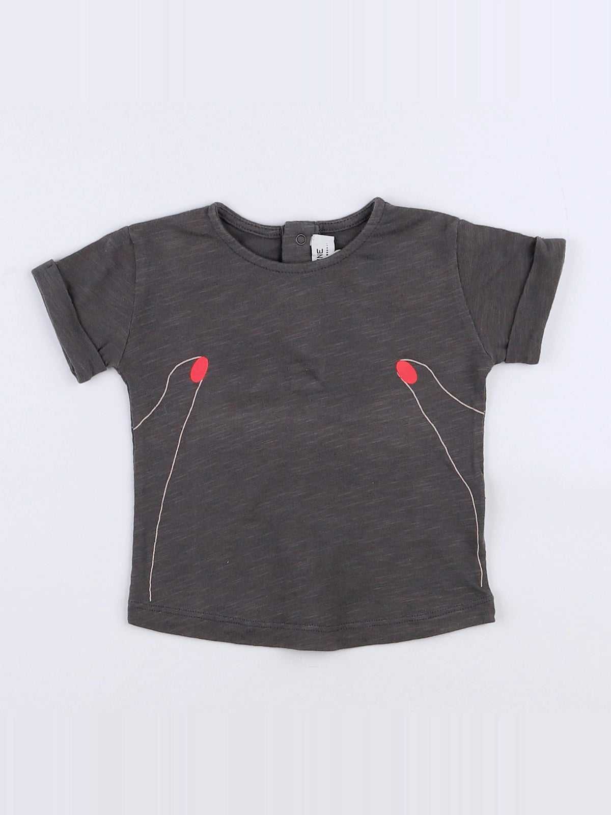 Blune - tee-shirt gris (état neuf) - 6 mois