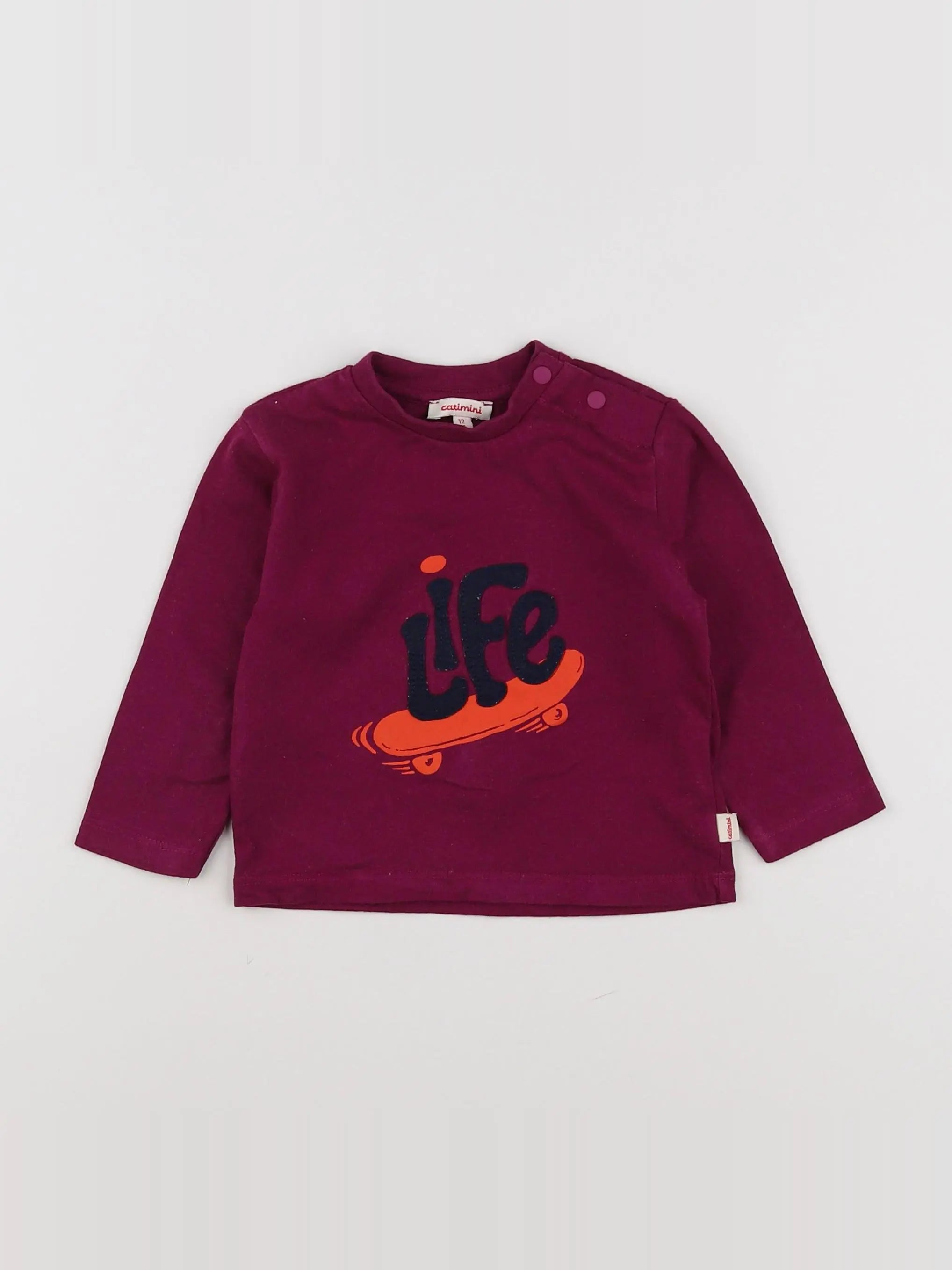 Catimini - tee-shirt violet - 12 mois