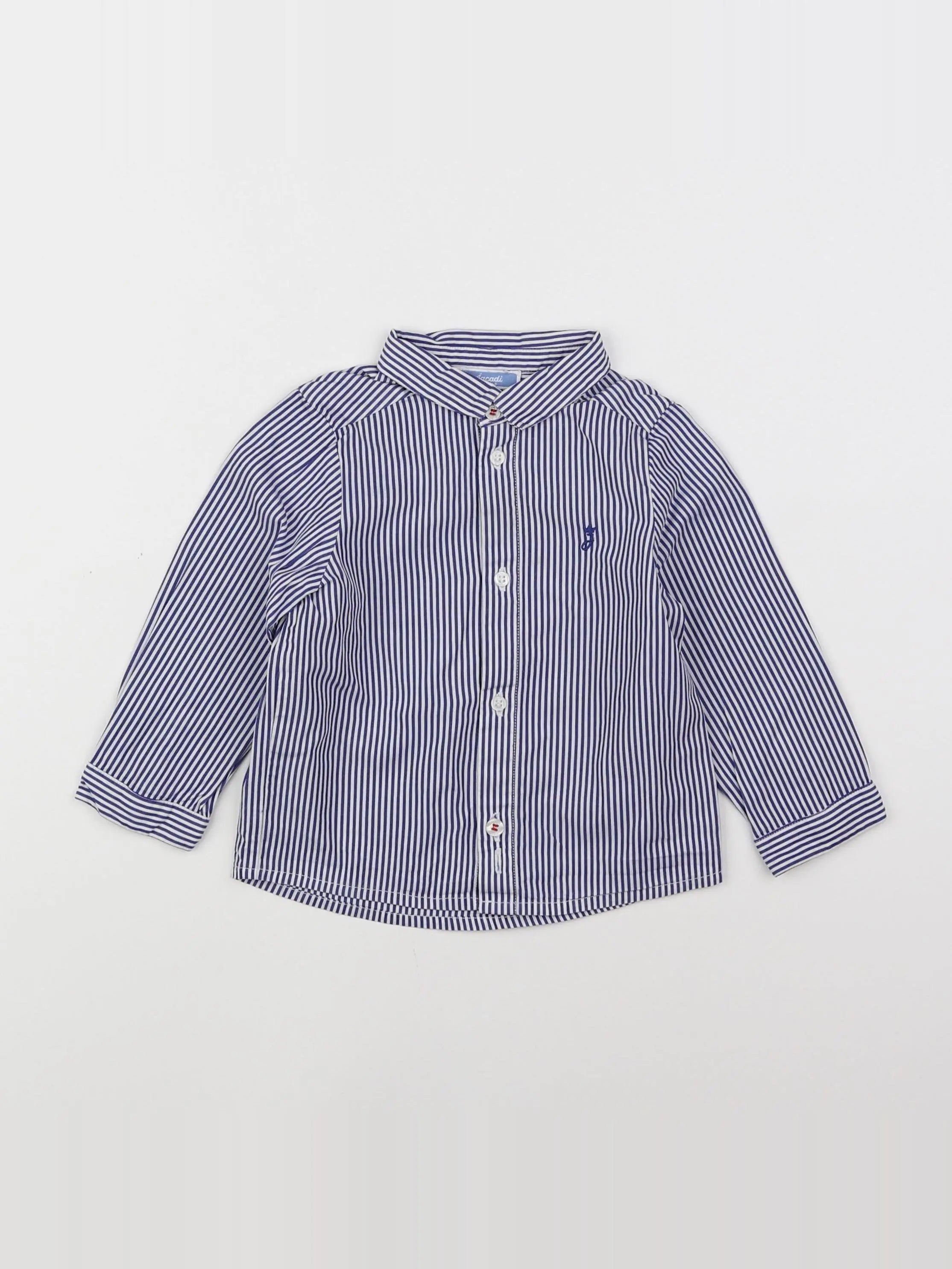 Jacadi - chemise blanc, bleu - 18 mois