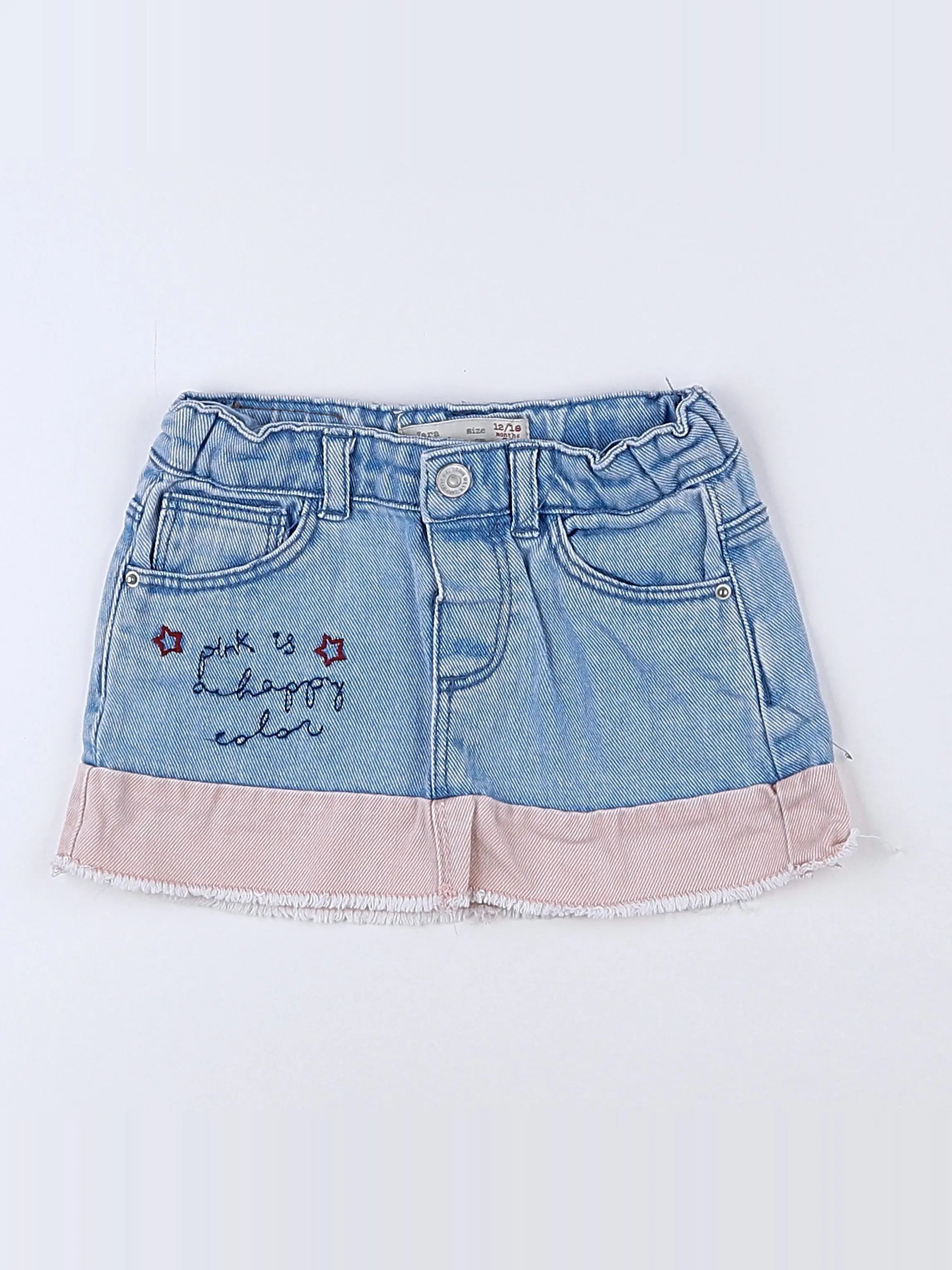 Zara - jupe bleu - 12/18 mois