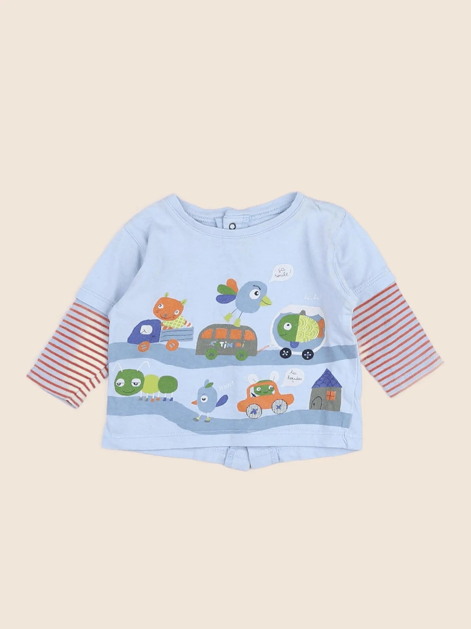 Catimini - tee-shirt bleu - 3 mois