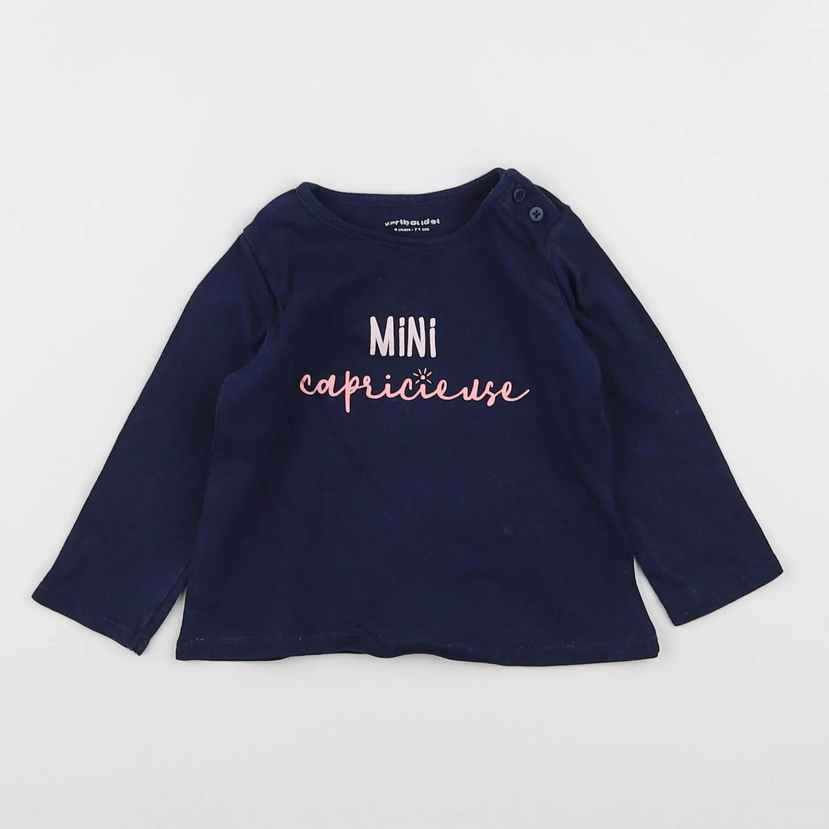 Vertbaudet - tee-shirt bleu - 9 mois