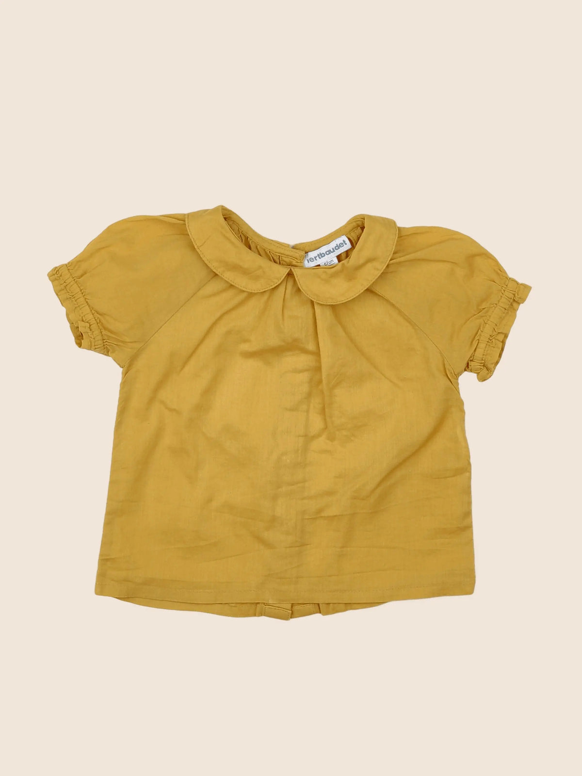 Vertbaudet - blouse jaune - 6 mois