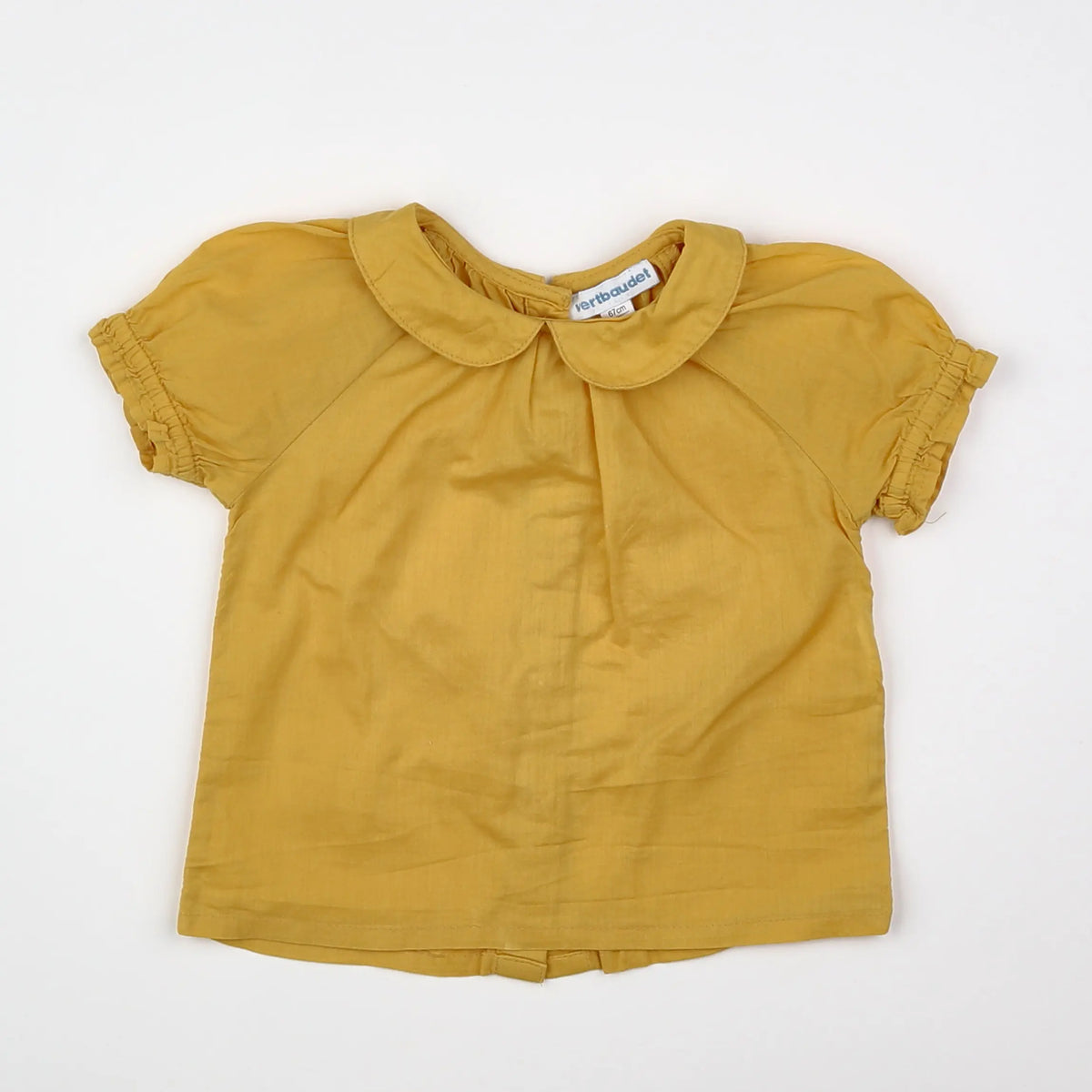 Vertbaudet - blouse jaune - 6 mois