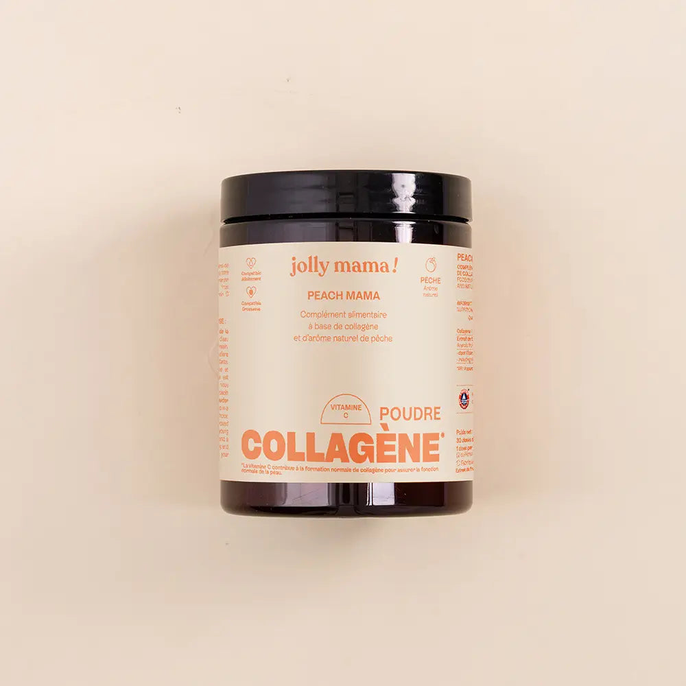Peach Mama, collagène marin en poudre au goût de pêche 
