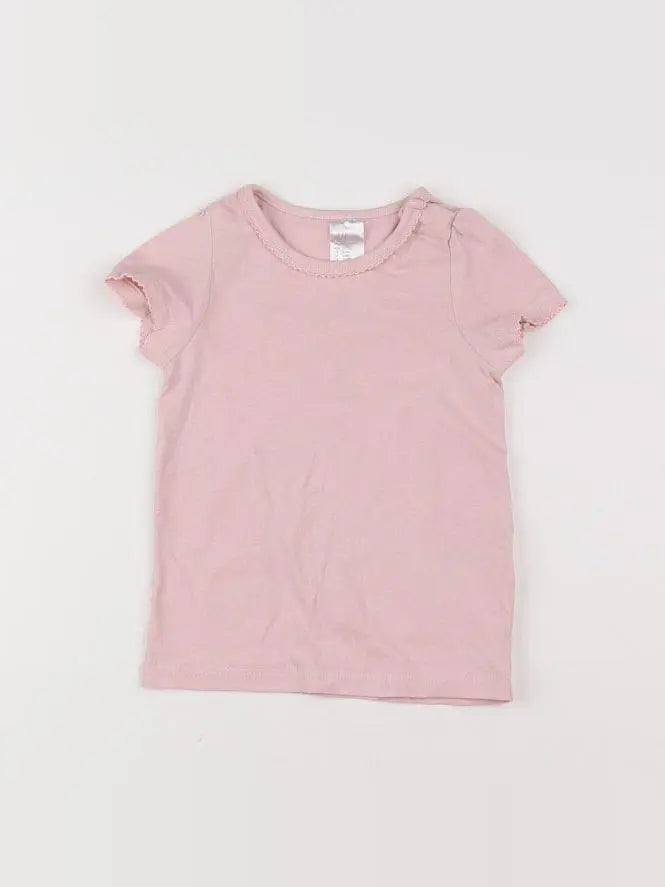 H&M - tee-shirt rose - 3/6 mois