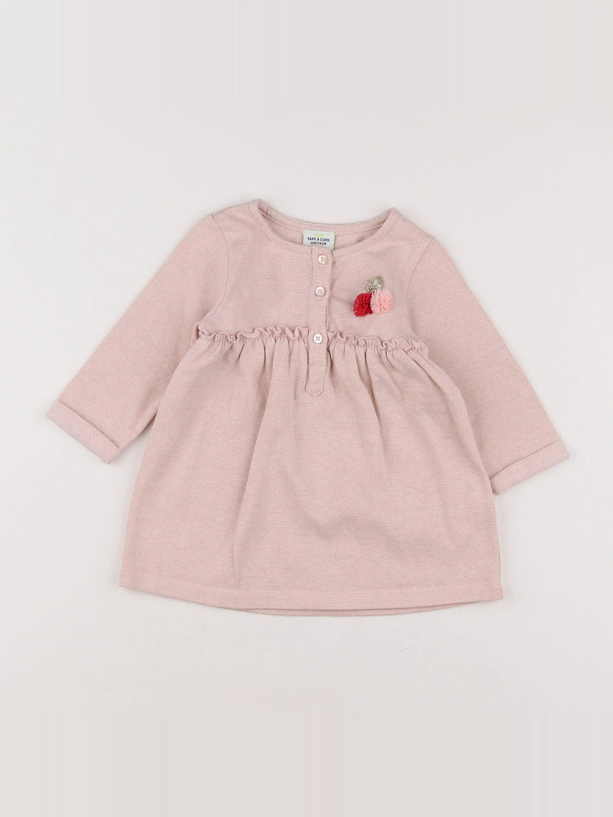 Tape à l'oeil - robe rose - 12 mois