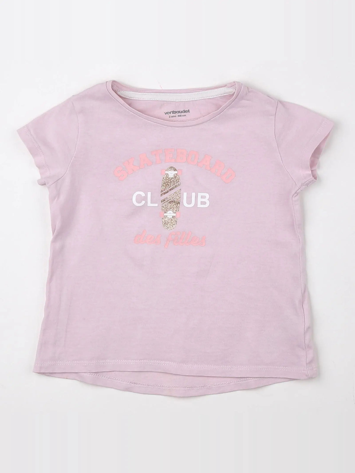 Vertbaudet - tee-shirt rose - 2 ans