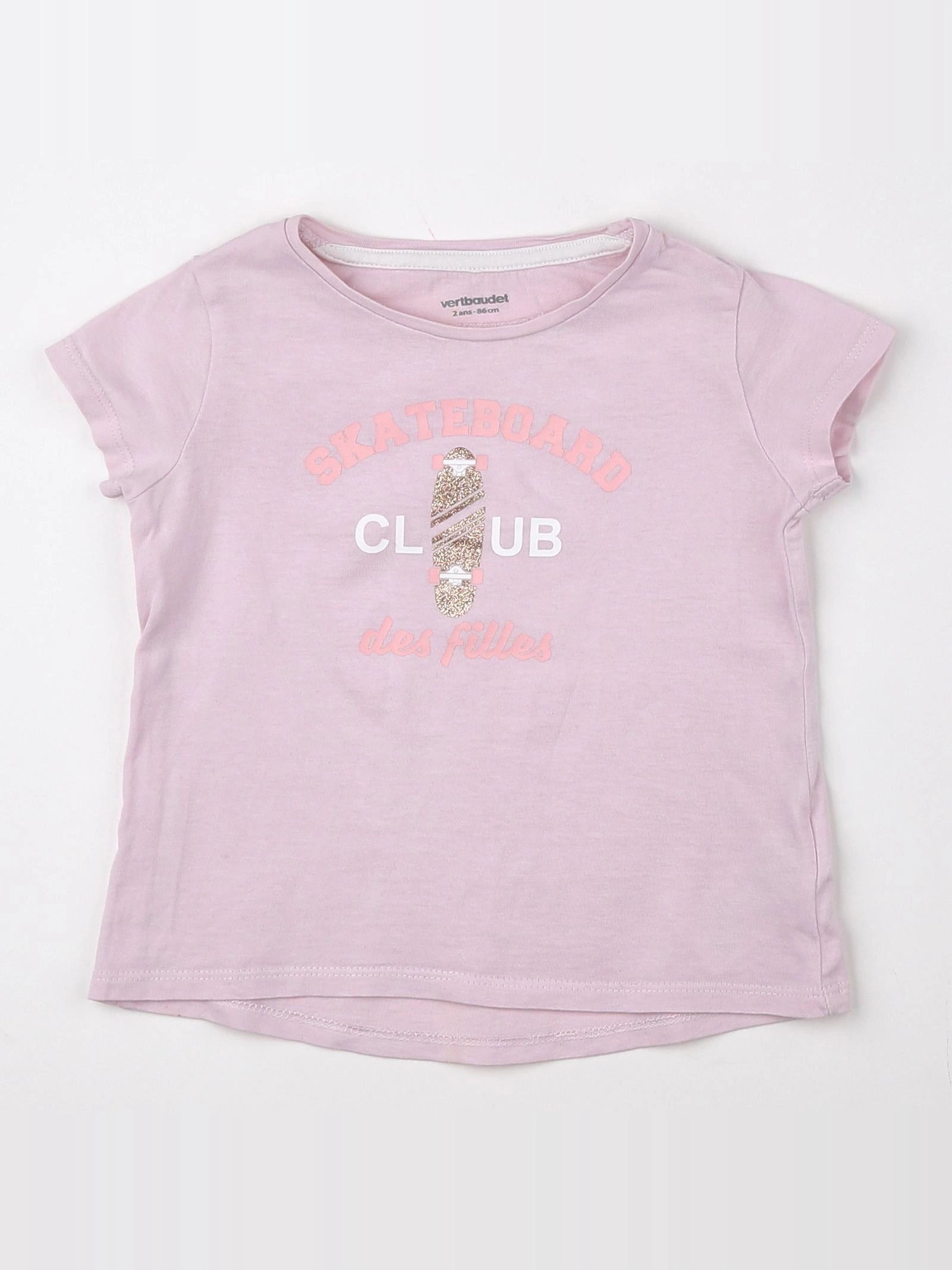 Vertbaudet - tee-shirt rose - 2 ans
