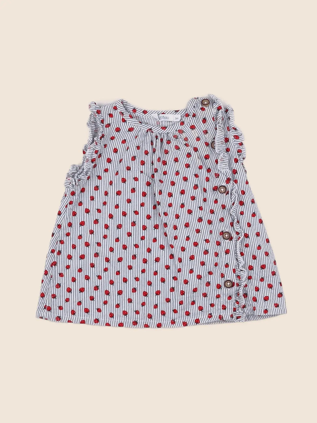 Boutchou - blouse bleu - 3 mois