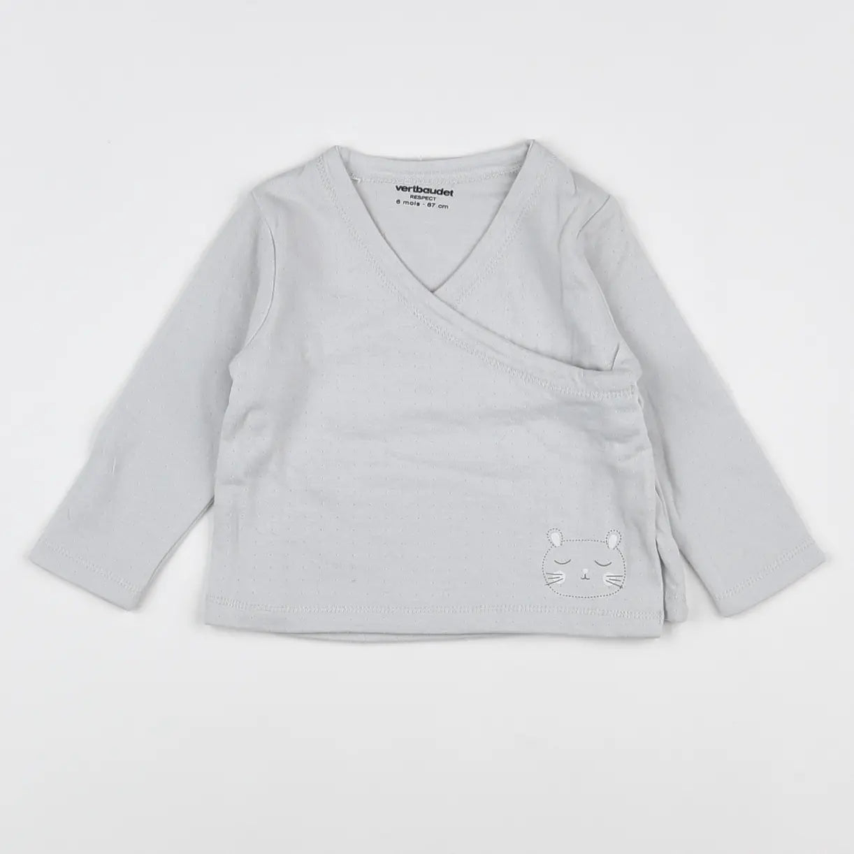 Vertbaudet - tee-shirt bleu - 6 mois