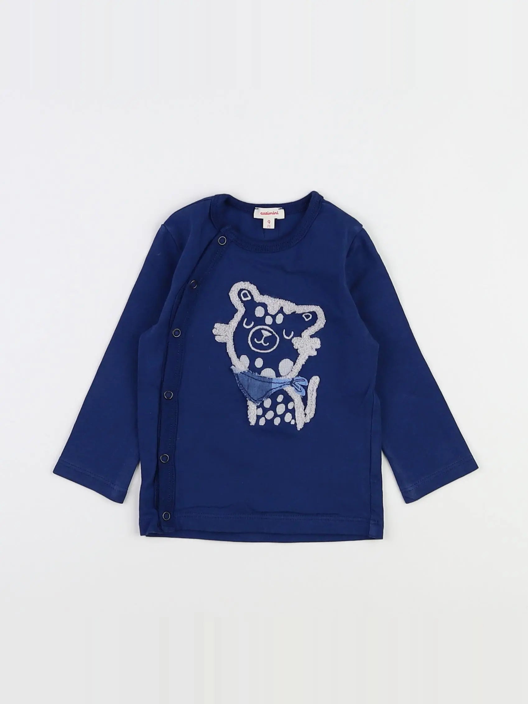 Catimini - tee-shirt bleu - 9 mois