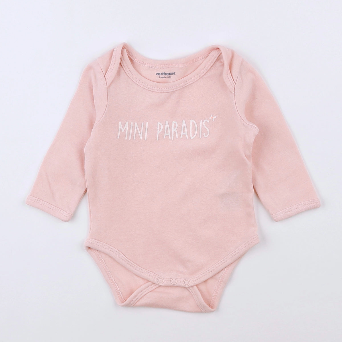 Vertbaudet - body rose - 3 mois