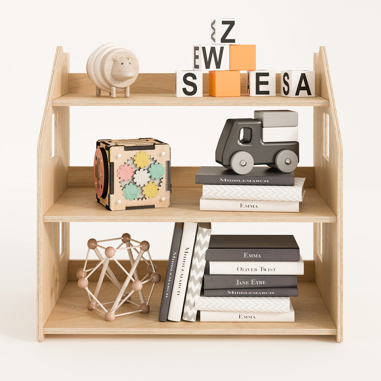Ensemble - Bibliothèque enfant + Étagère à jouets - édition limitée