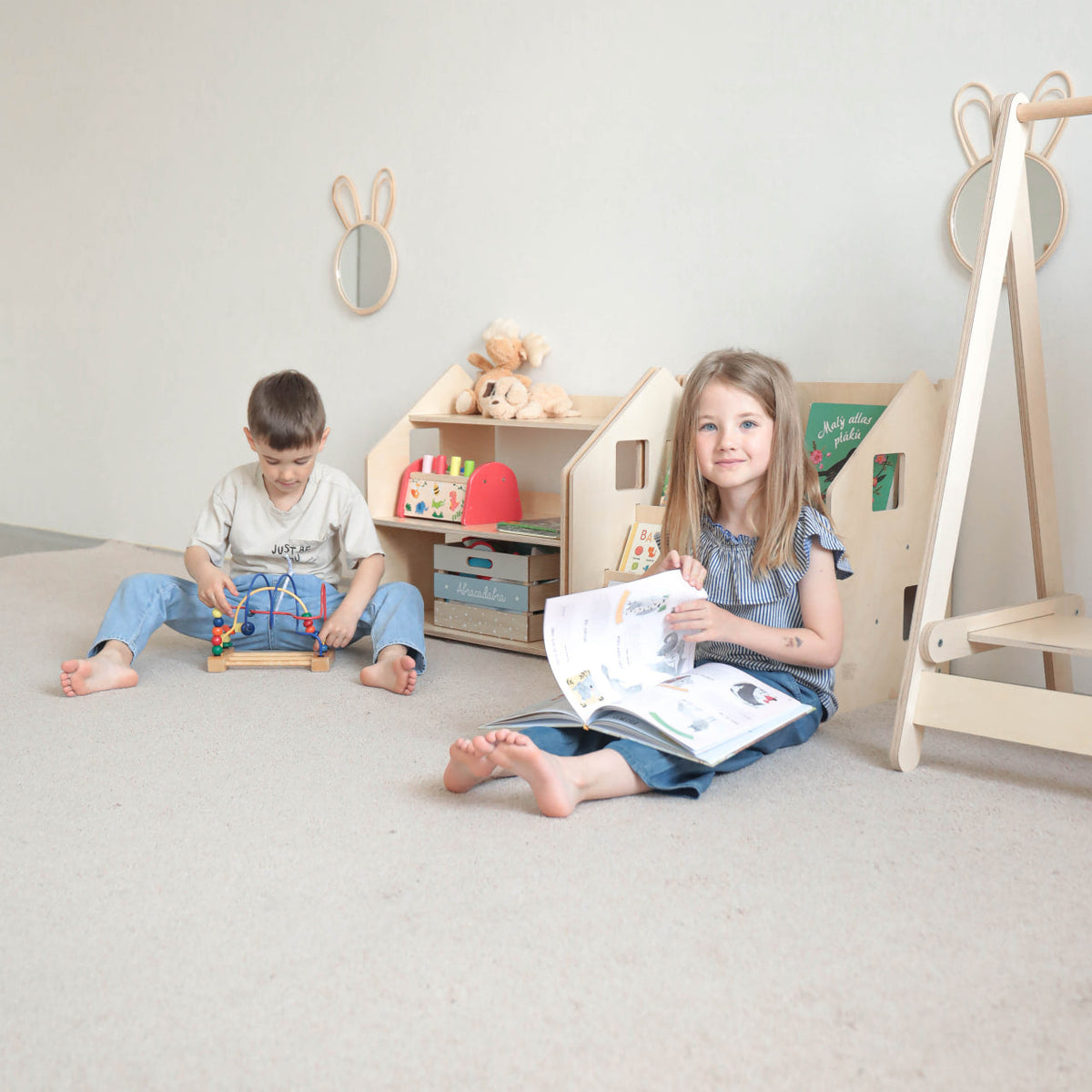Ensemble - Bibliothèque enfant + Étagère à jouets - édition limitée
