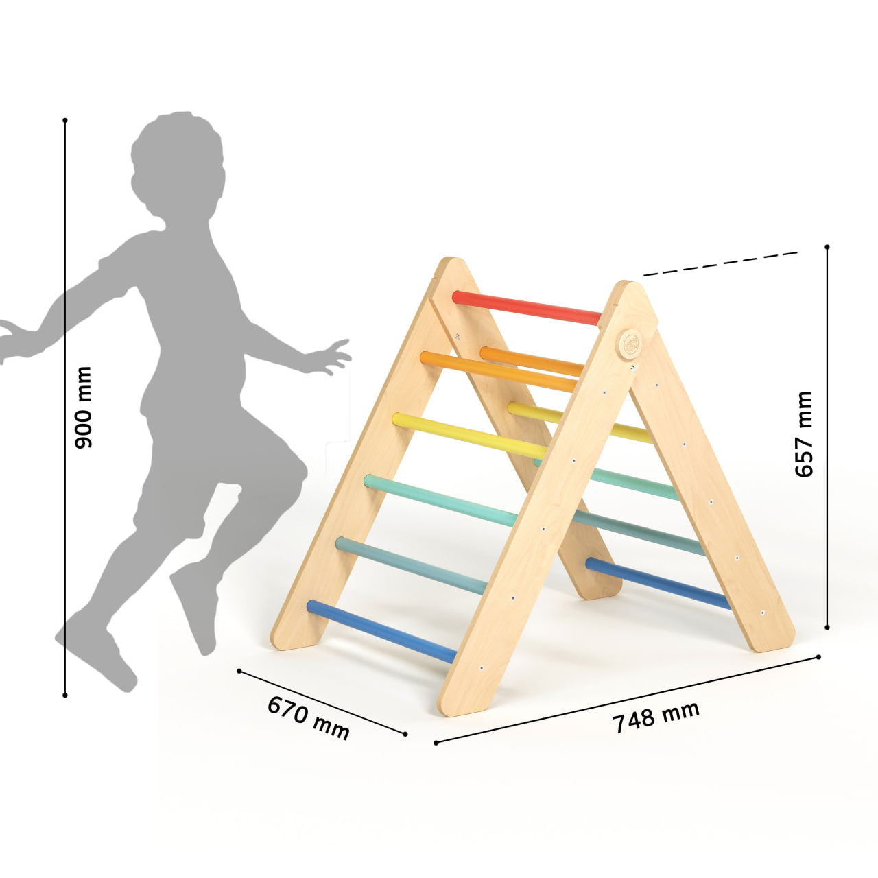 Ensemble (grand) - Triangle de Pikler + 2 planches à double face + bascule d’équilibre