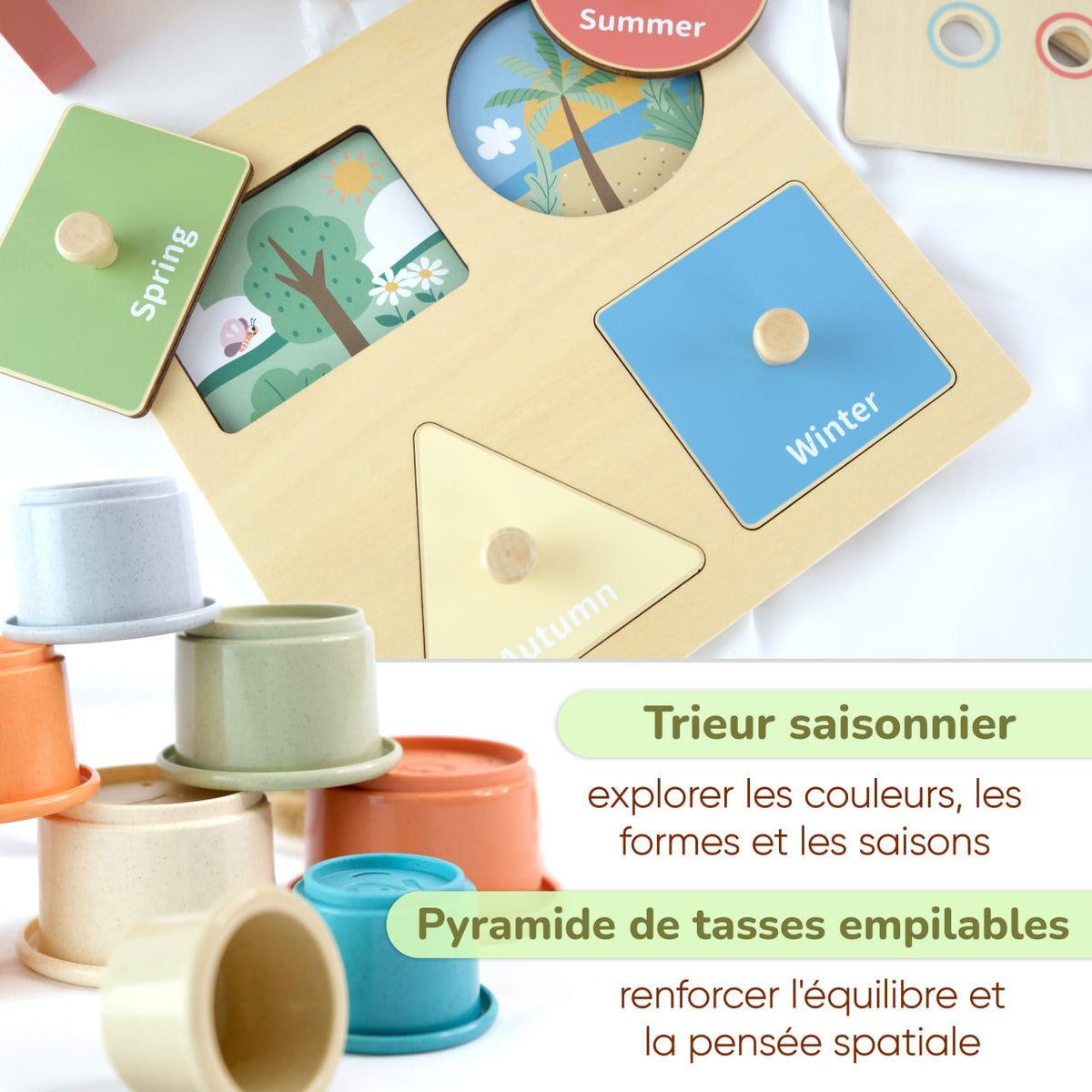 Coffret de Jeu Montessori pour les enfants de 12 à 18 mois