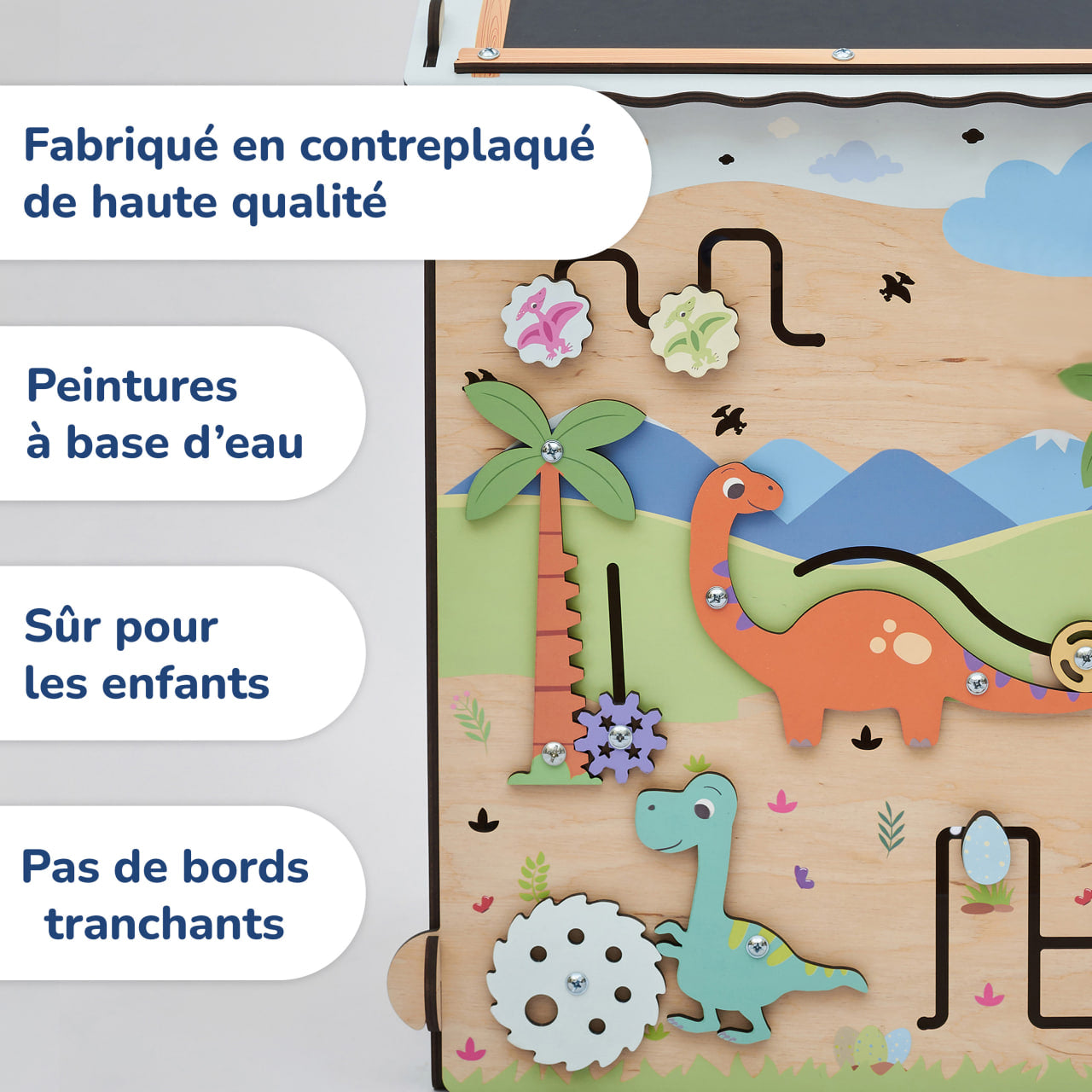 Busy board Maisonnette éducative DINO équipé d'un éclairage