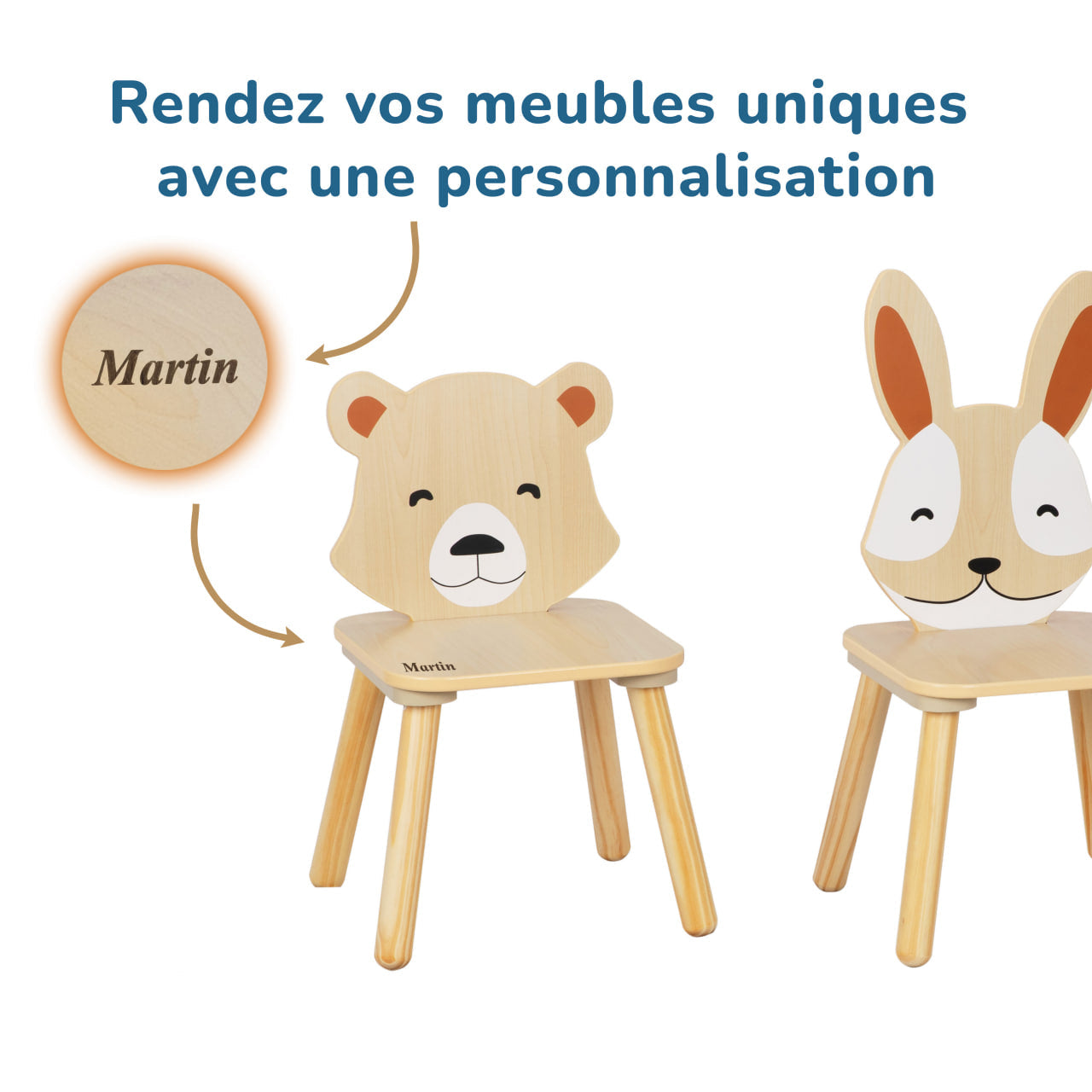 Ensemble de Deux Chaises et une Table Compacte