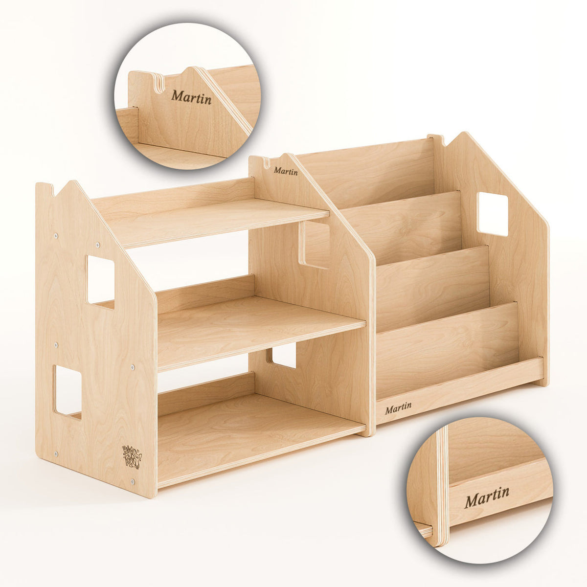 Ensemble - Bibliothèque enfant + Étagère à jouets - édition limitée