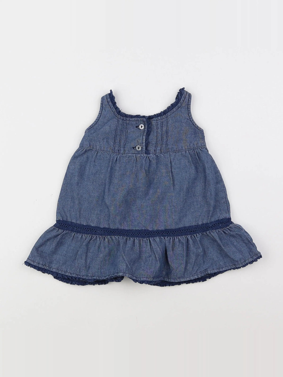 Petit Bateau - robe bleu - 3 mois