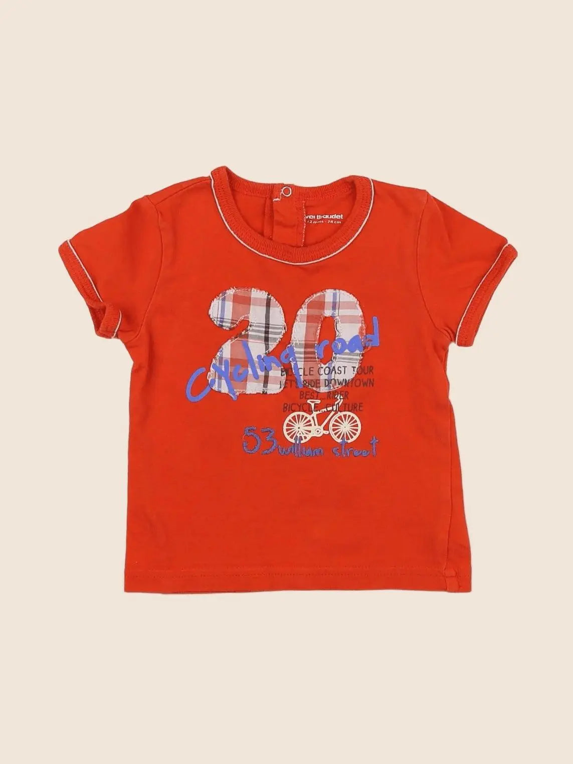 Vertbaudet - tee-shirt orange - 12 mois