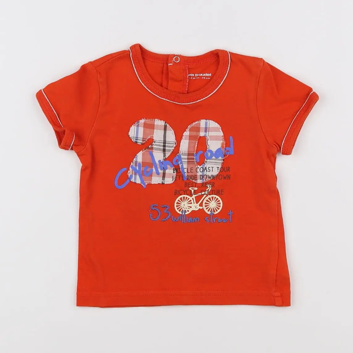 Vertbaudet - tee-shirt orange - 12 mois