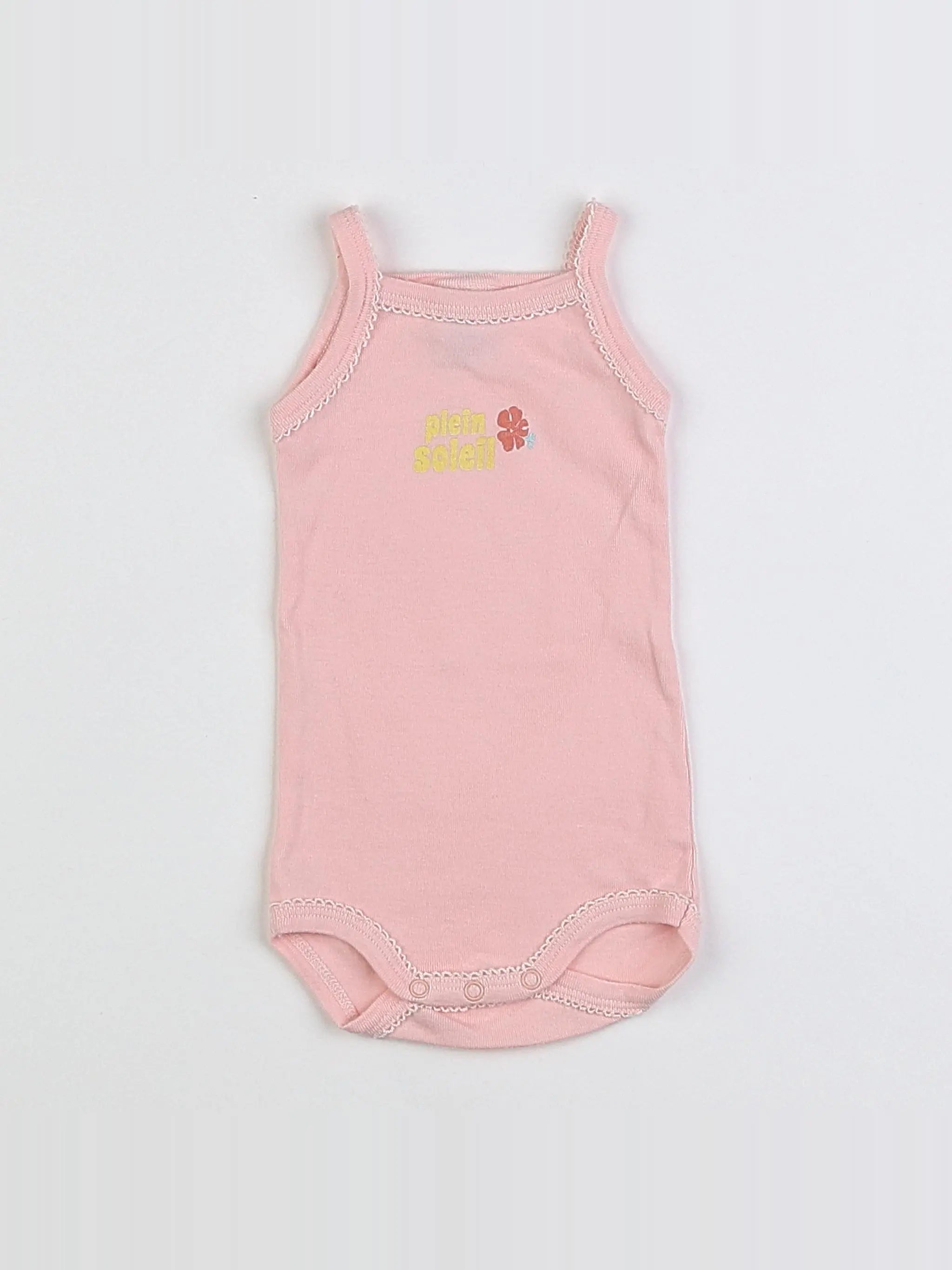 Petit Bateau - body rose - 3 mois