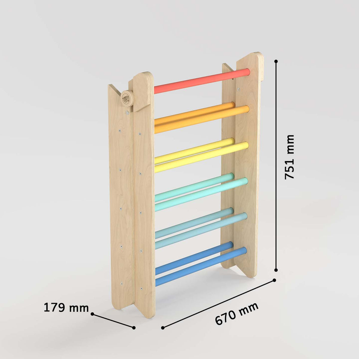 Ensemble - Triangle de Pikler + un grand toboggan à double face + bascule d’équilibre