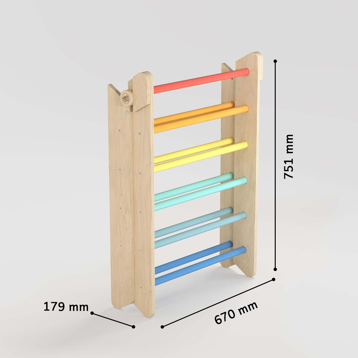 Ensemble - Triangle de Pikler + un grand toboggan à double face + bascule d’équilibre