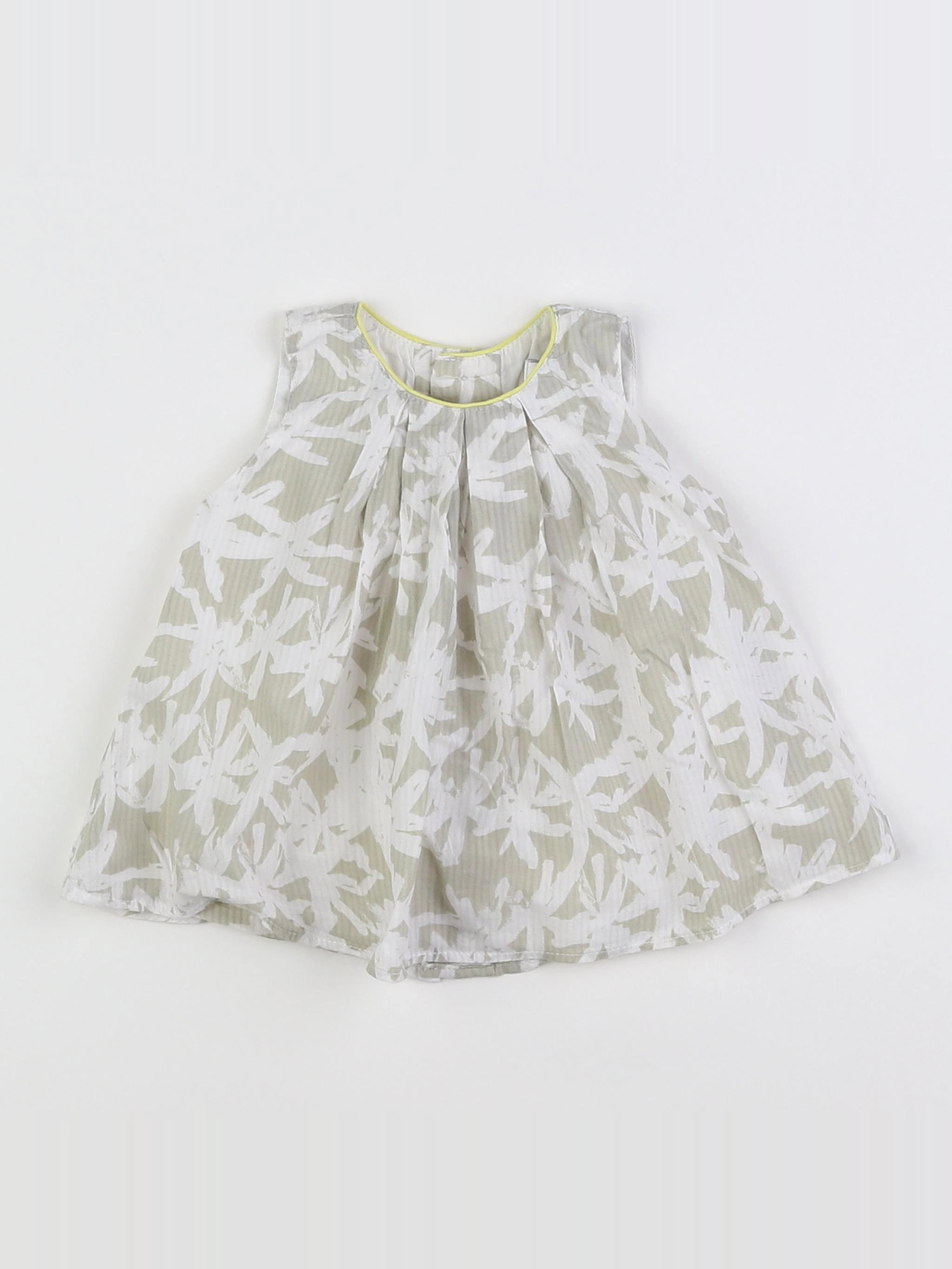 Kenzo - blouse blanc, marron - 6 mois