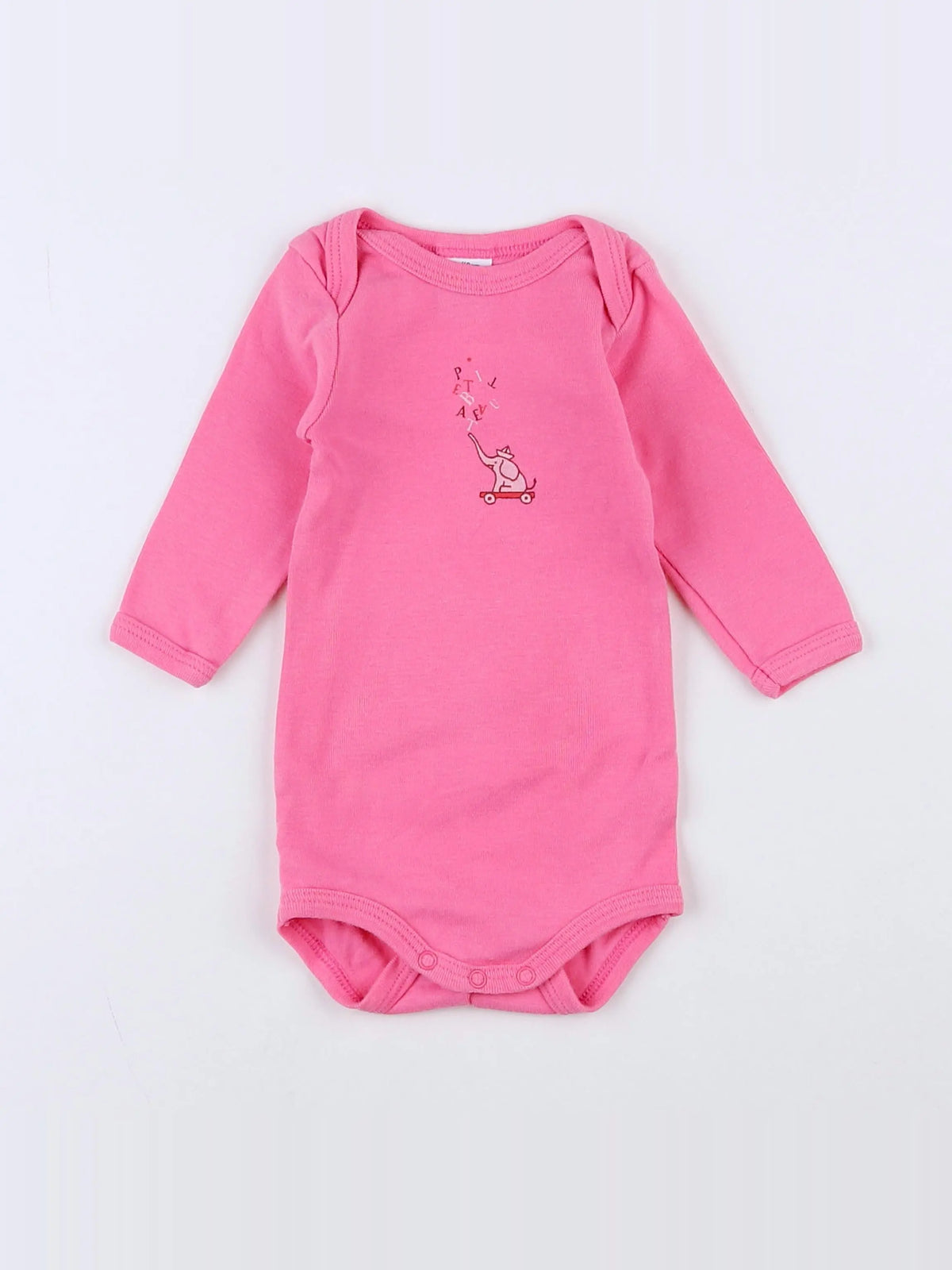 Petit Bateau - body rose - 3 mois