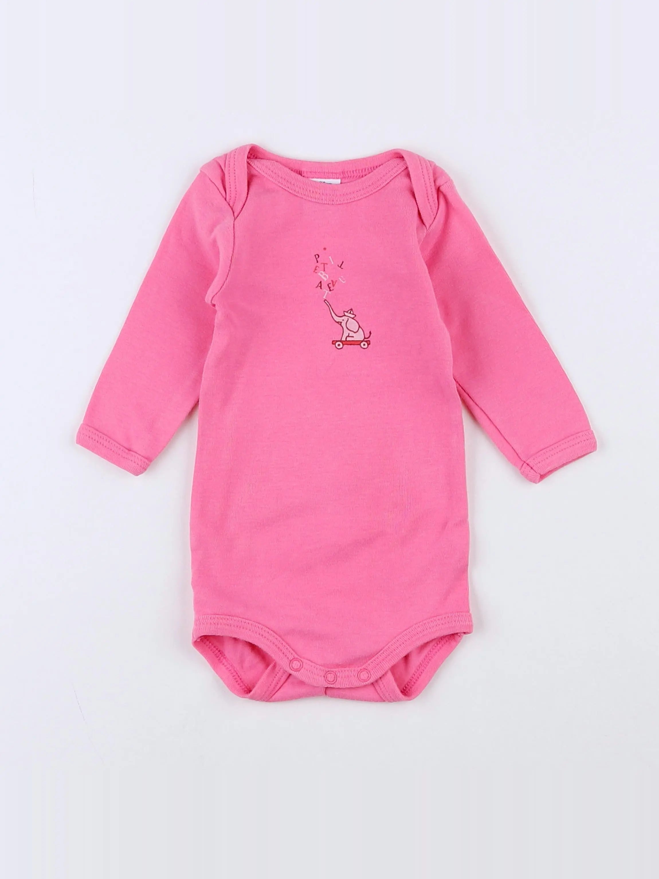 Petit Bateau - body rose - 3 mois
