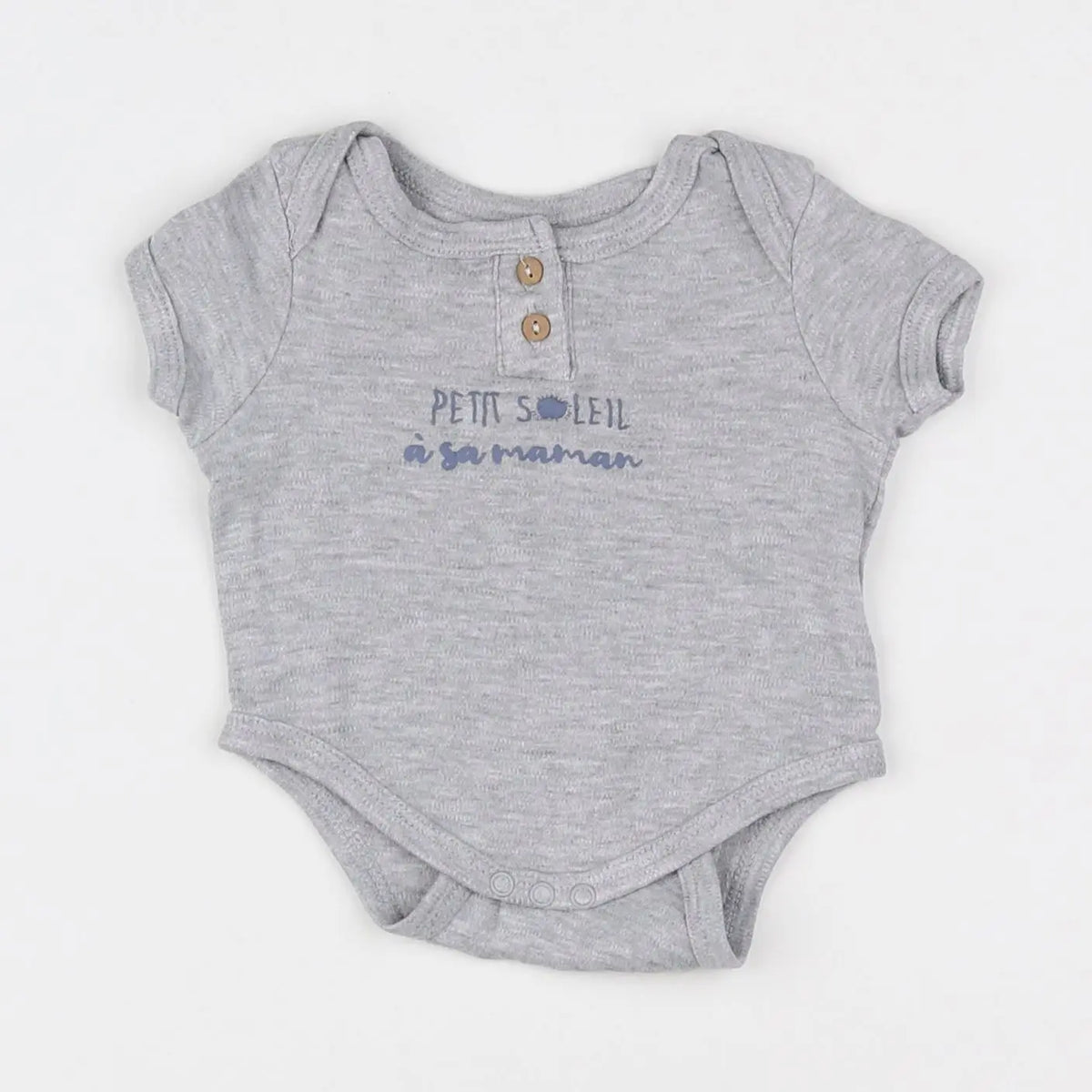 Vertbaudet - body gris - 1 mois