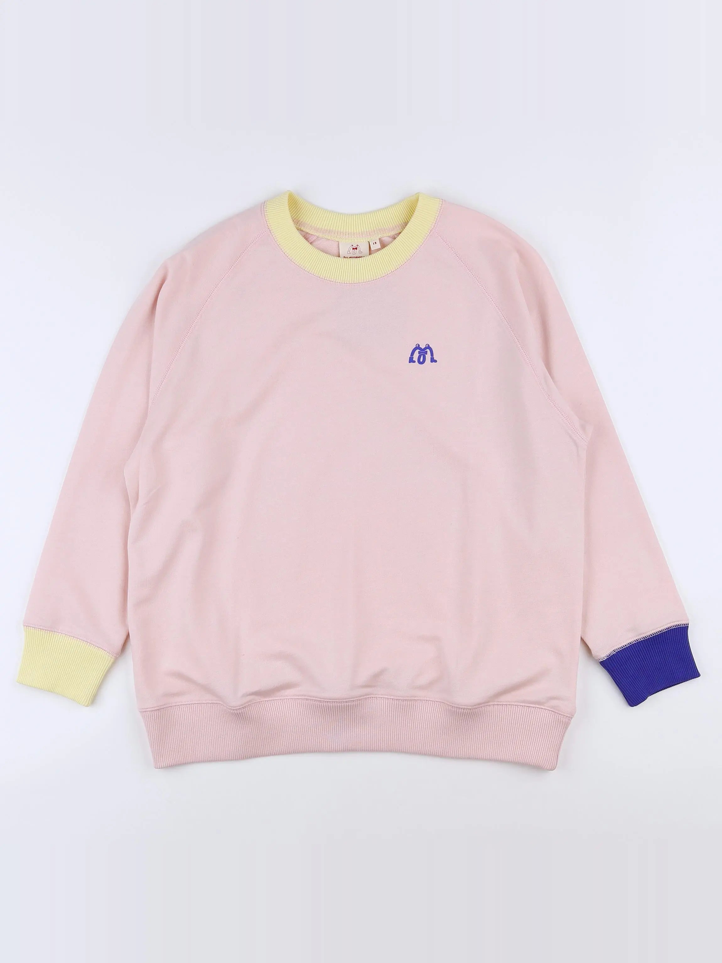 Les Marsiens - sweat rose, bleu (neuf) - 12 ans