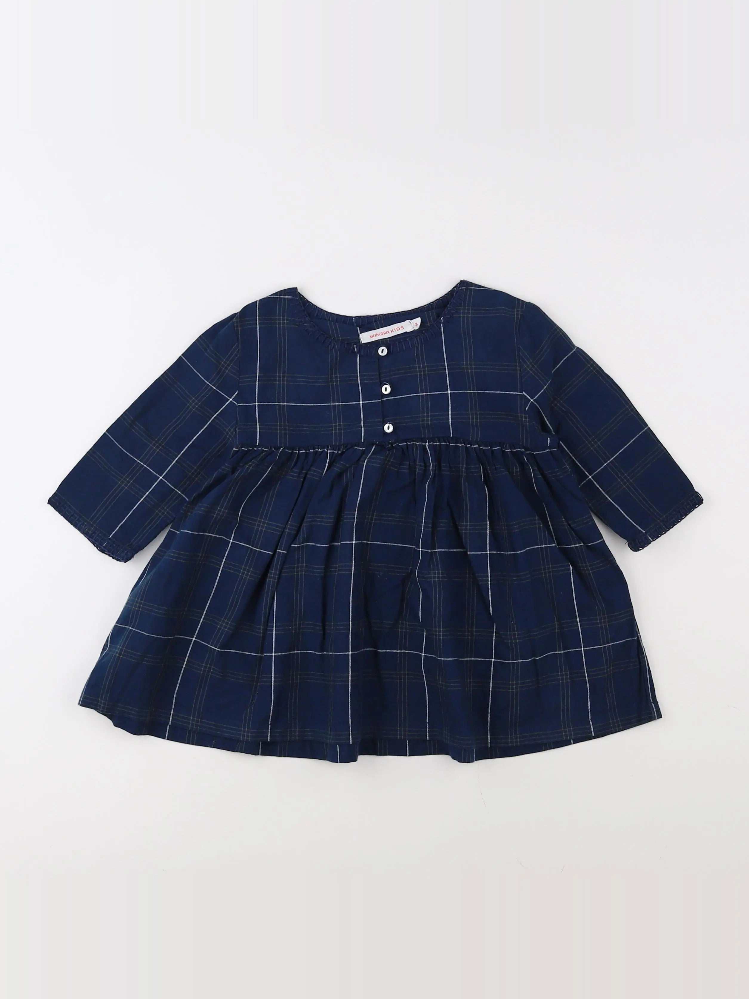 Monoprix - robe bleu - 3 mois