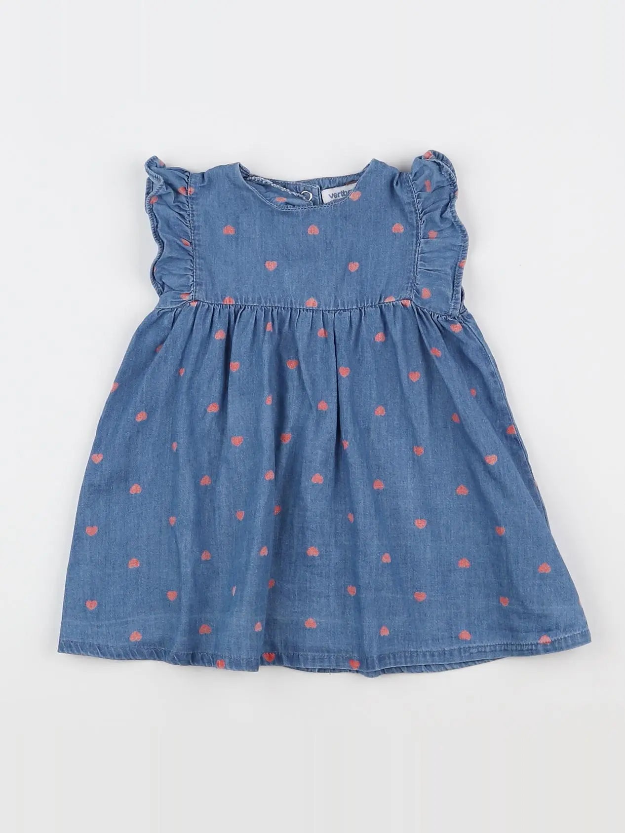 Vertbaudet - robe bleu - 9 mois