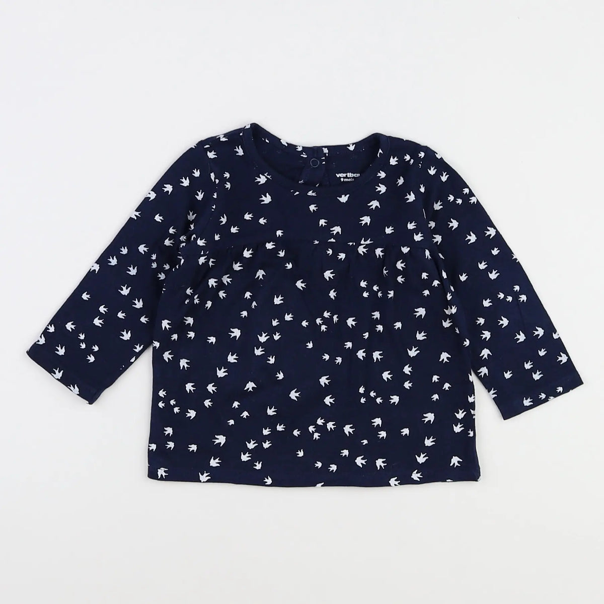 Vertbaudet - tee-shirt bleu - 9 mois