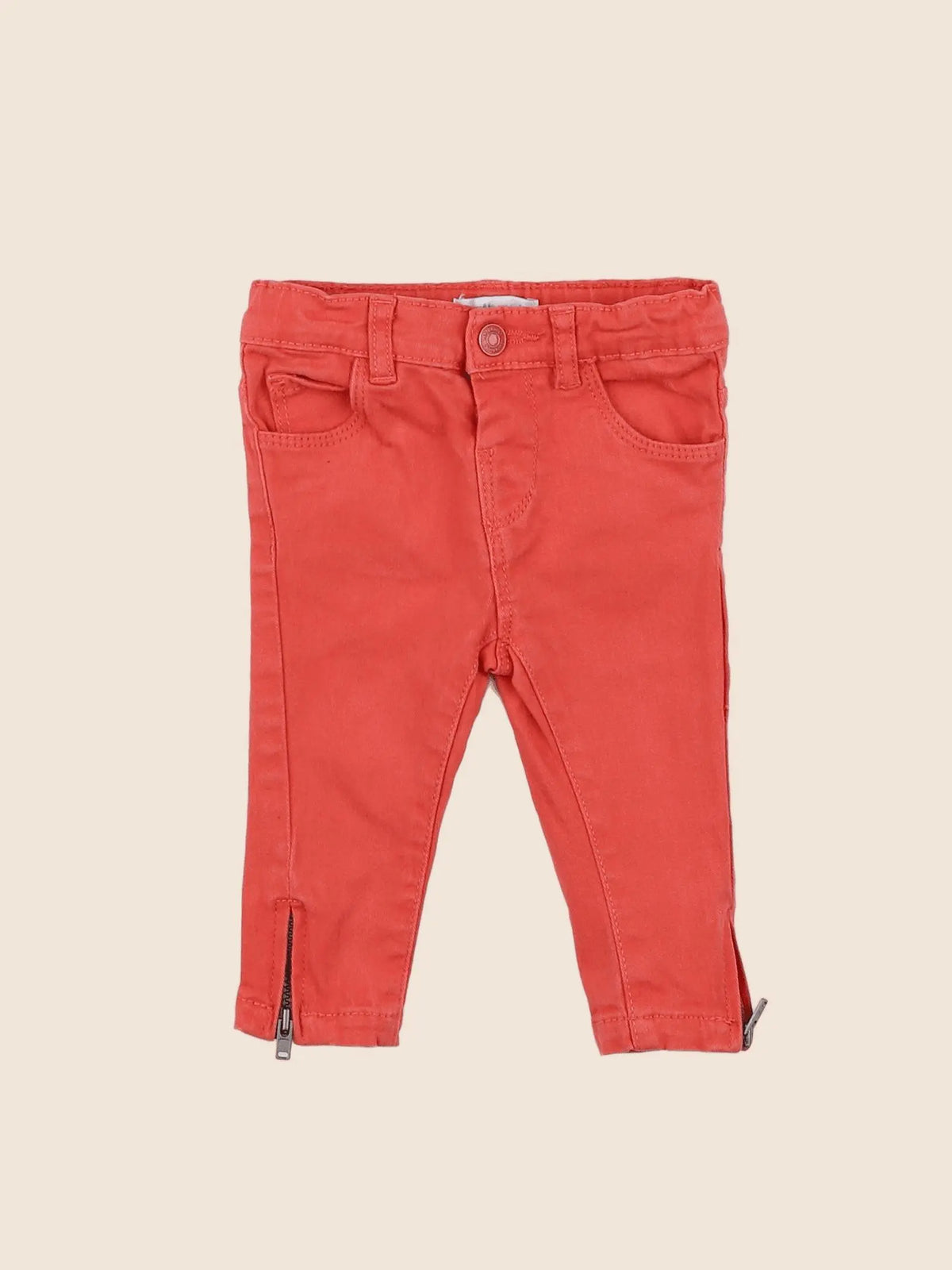 Vertbaudet - pantalon orange - 6 mois