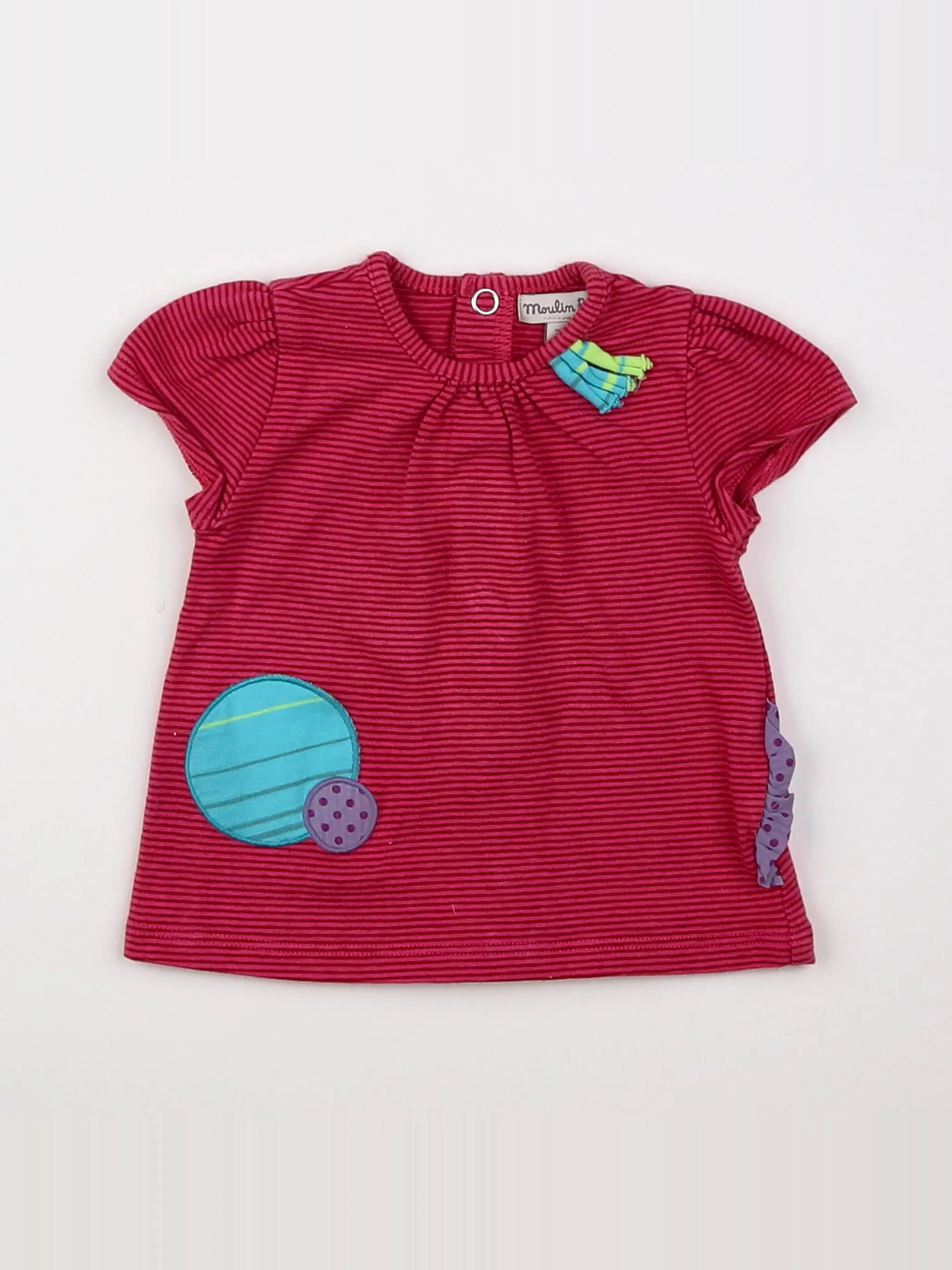 Moulin Roty - tee-shirt multicolore - 3 mois