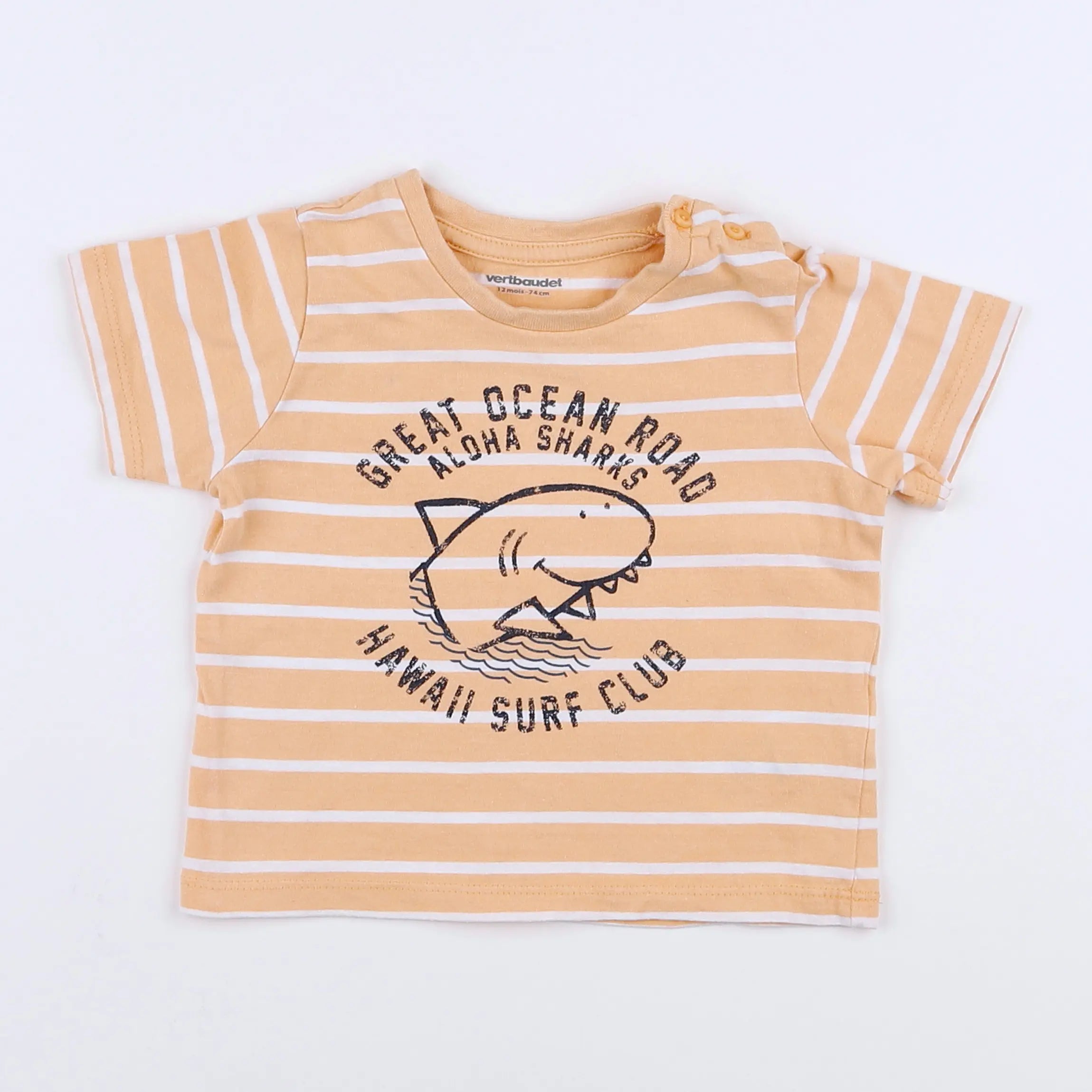 Vertbaudet - tee-shirt orange - 12 mois