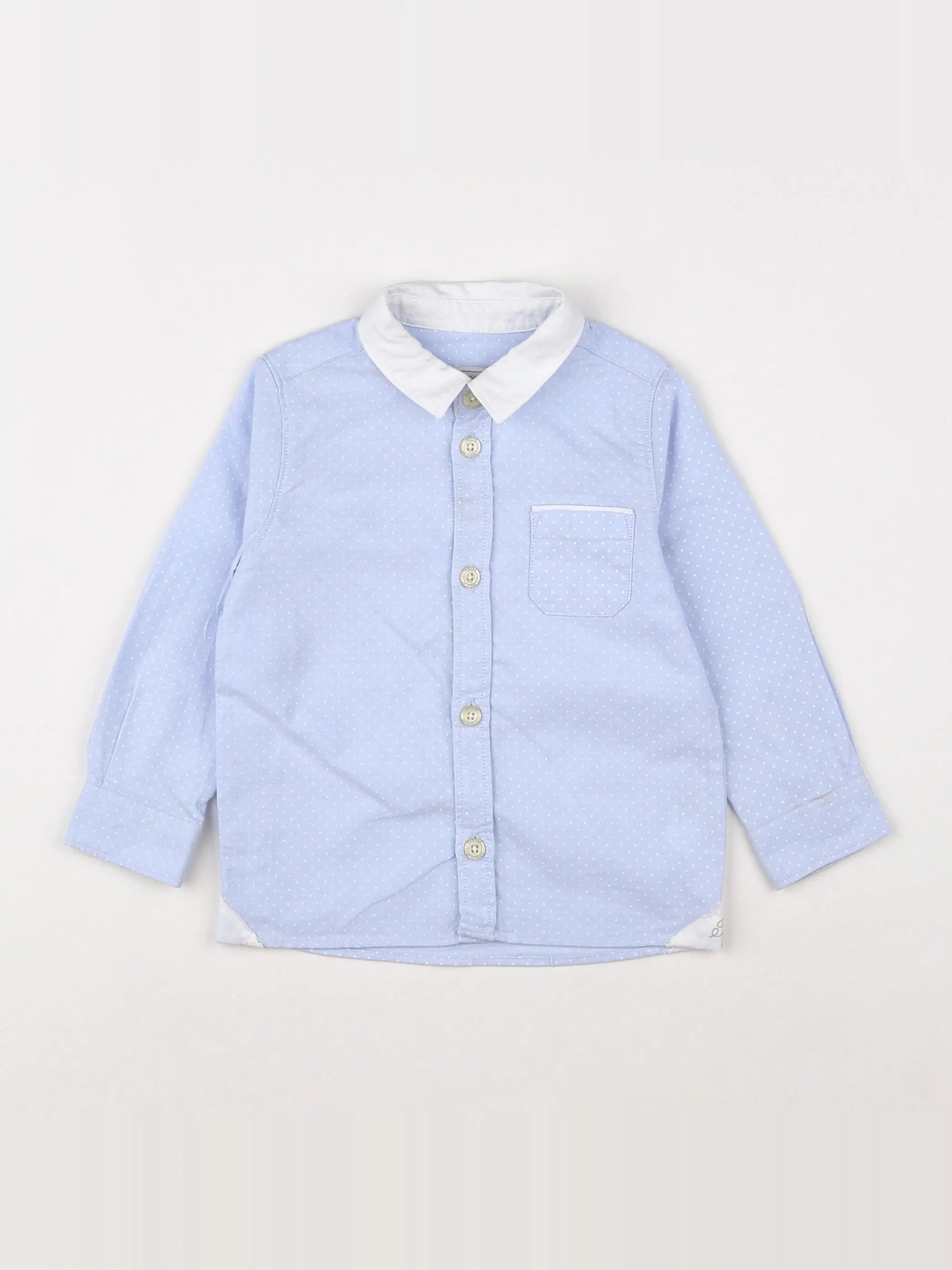 Tartine & Chocolat - chemise bleu - 18 mois