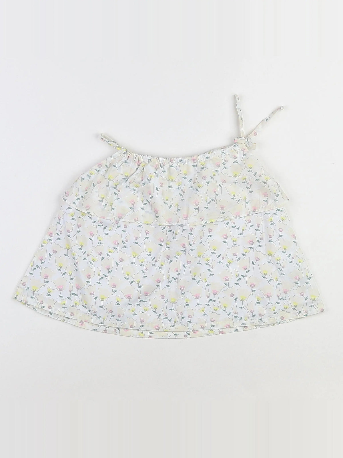 Bonnet à Pompon - blouse beige, blanc - 18 mois