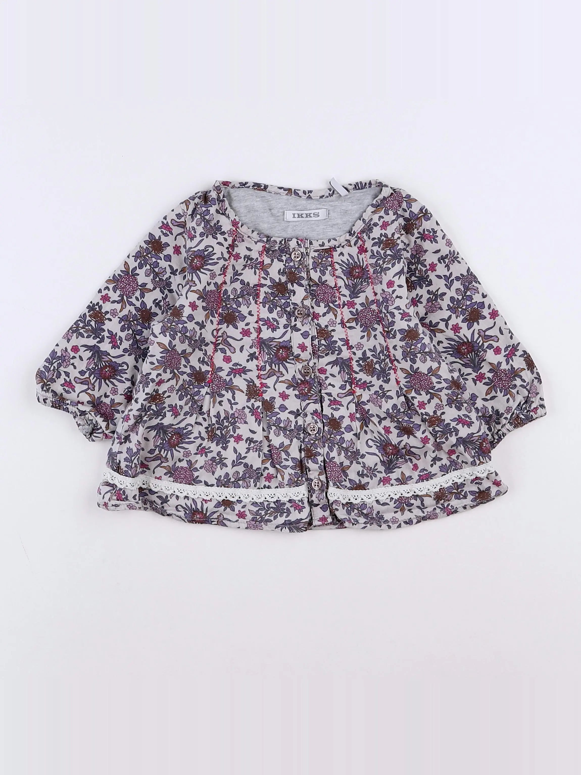 IKKS - blouse violet - 3 mois