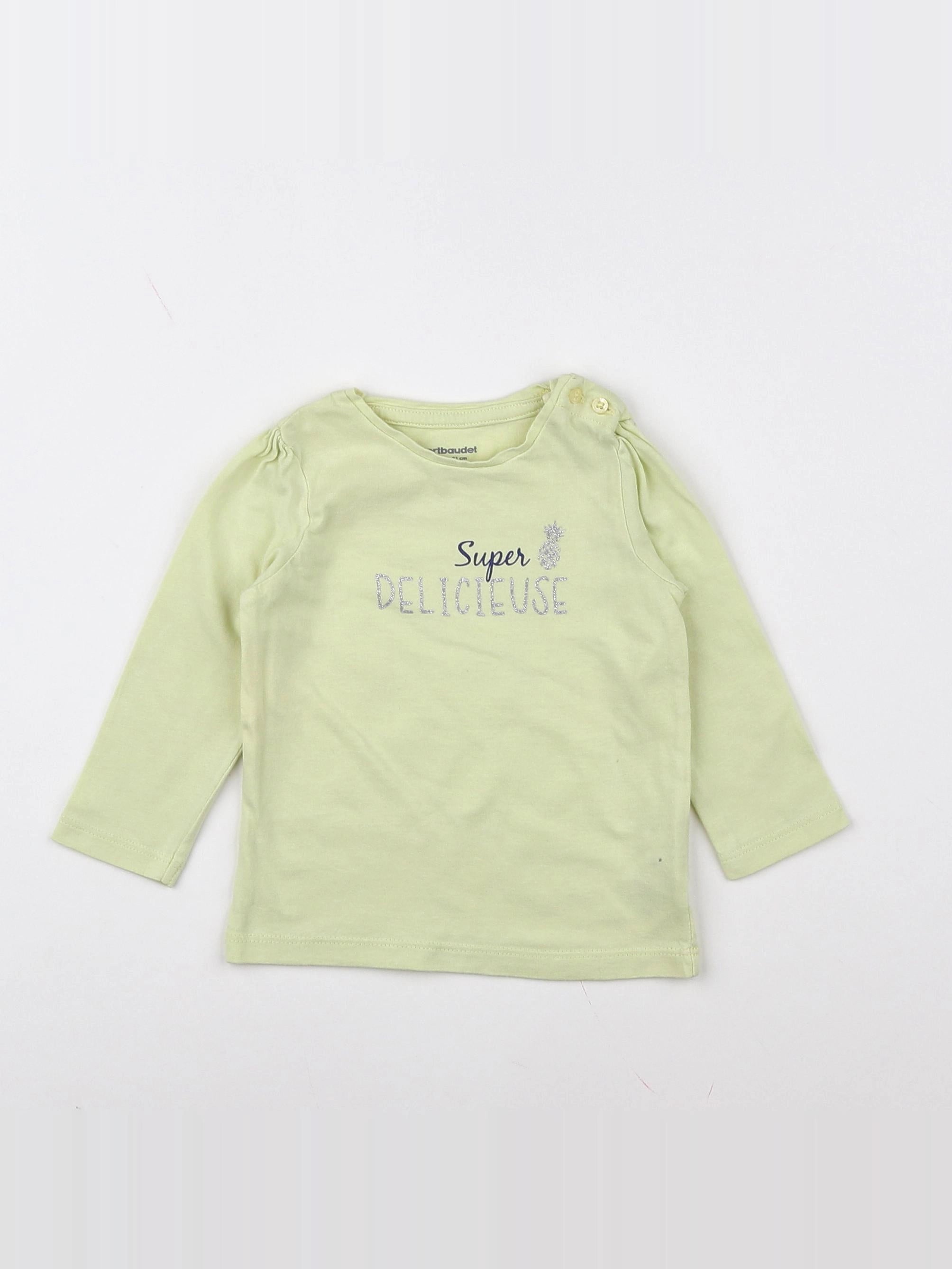 Vertbaudet - tee-shirt jaune - 9 mois