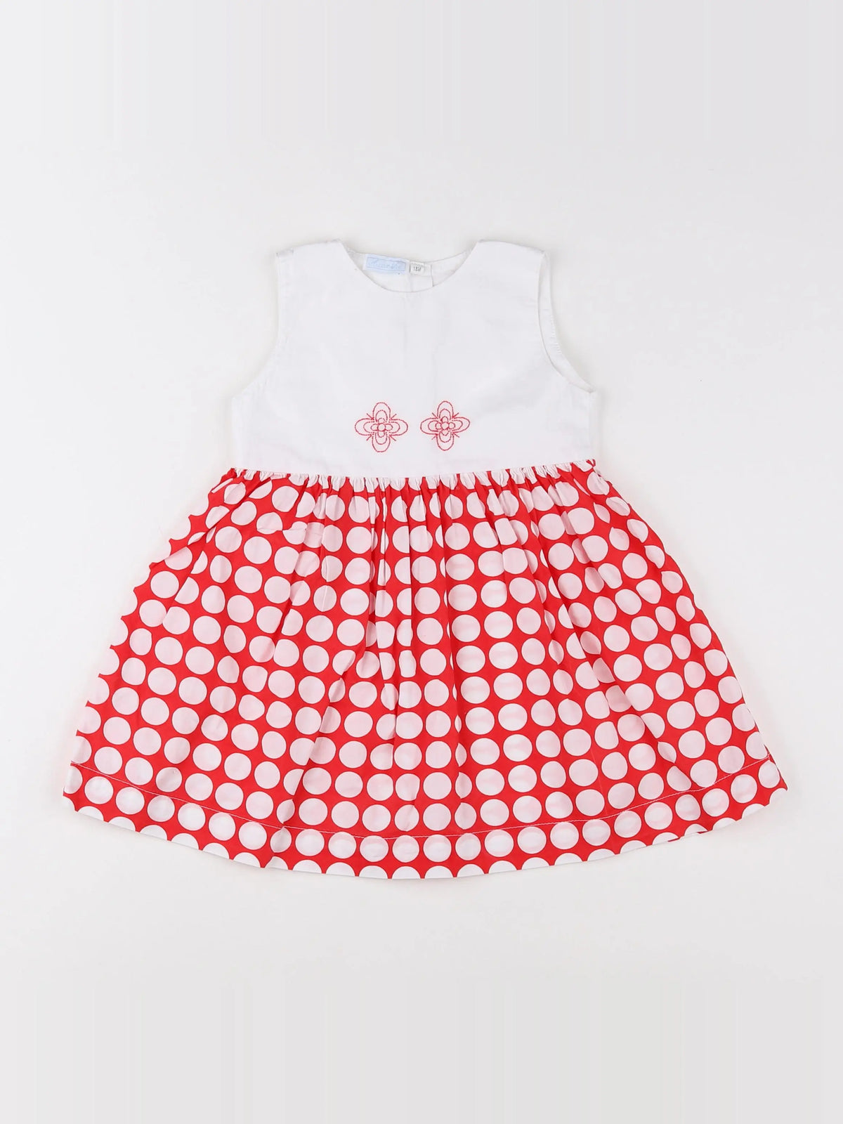 Acanthe - robe blanc, rouge - 18 mois