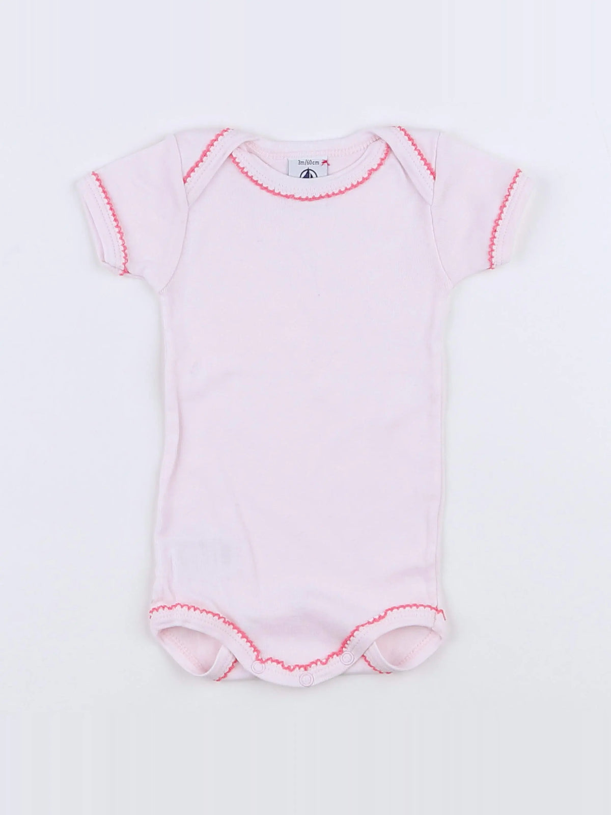 Petit Bateau - body rose - 3 mois
